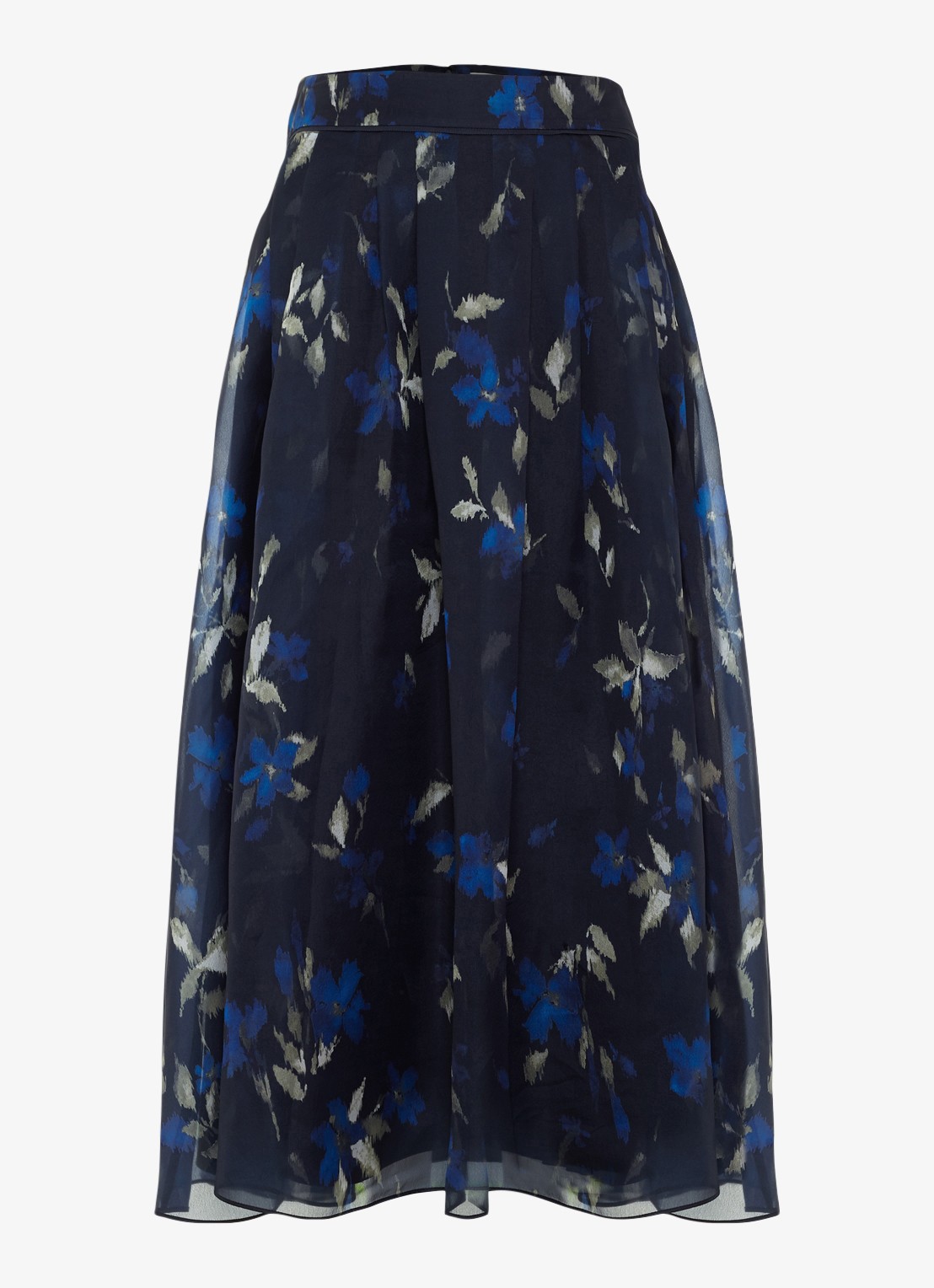 Phase Eight Midi rok met print - voorkant 6 donkerblauw