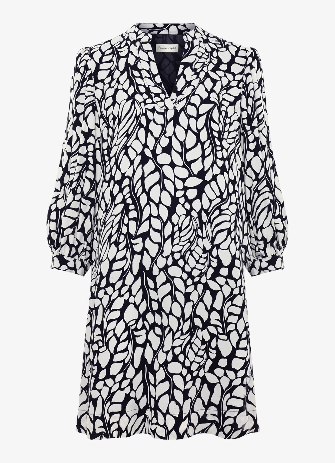 Phase Eight Milicia mini tuniekjurk met grafische print - voorkant 2 zwart