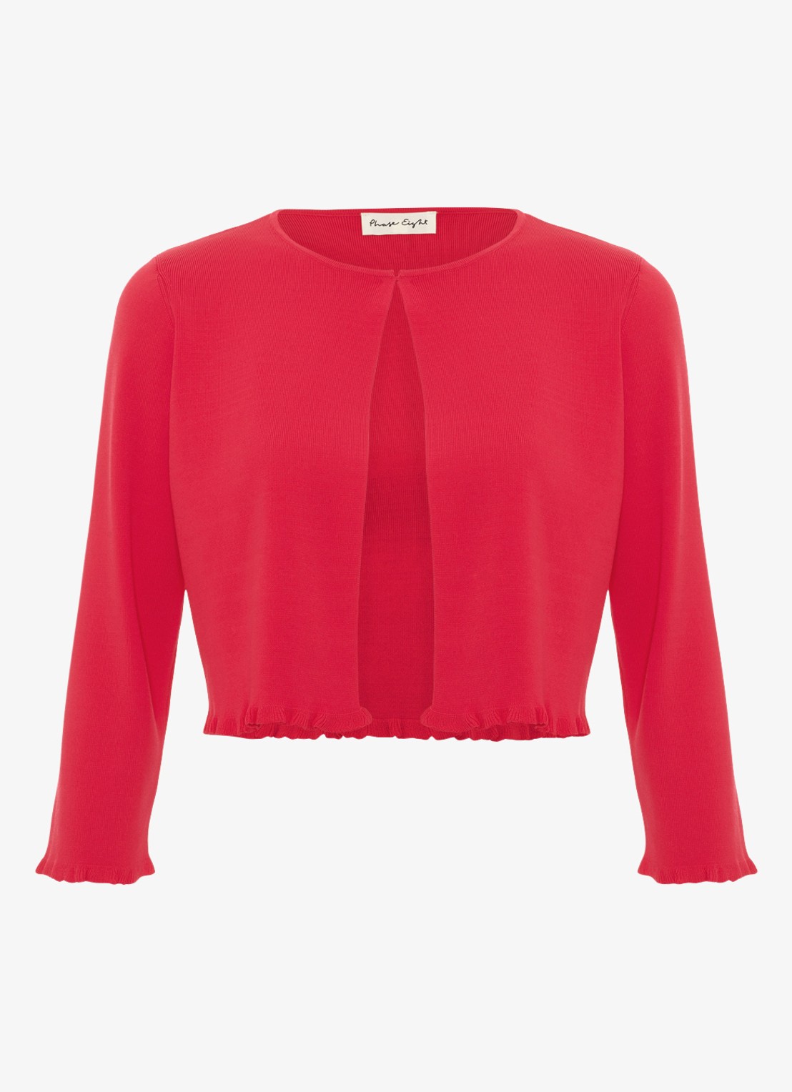 Phase Eight Mimi fijngebreide bolero  - voorkant donkerroze