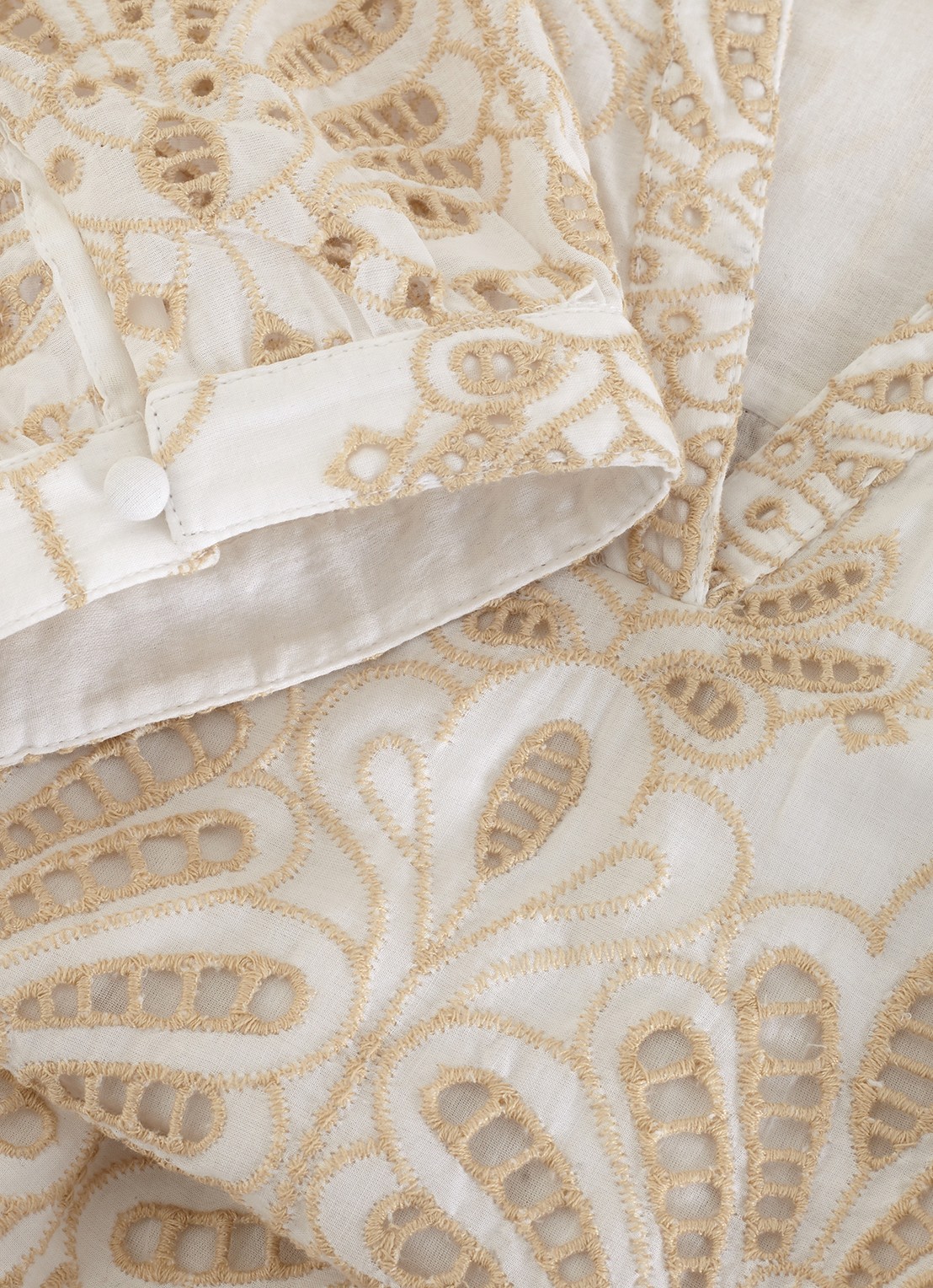 Phase Eight Mini jurk met borduring - detail 5 creme