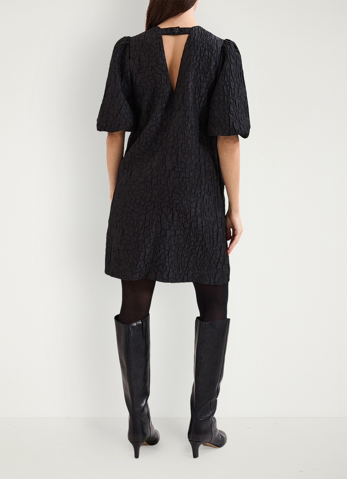 Phase Eight Mini tuniekjurk met pofmouwen - achterkant 8 zwart