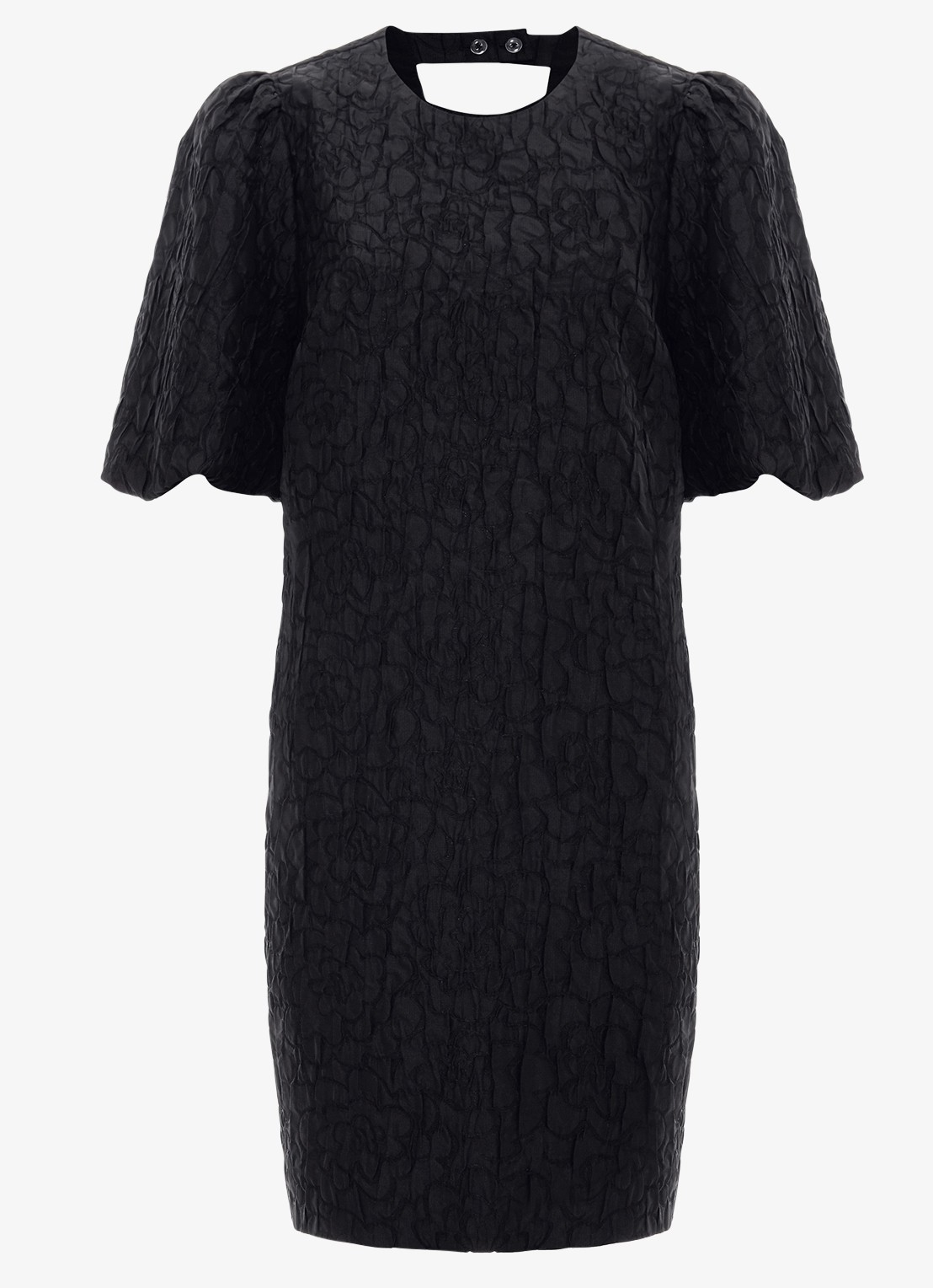 Phase Eight Mini tuniekjurk met pofmouwen - voorkant zwart