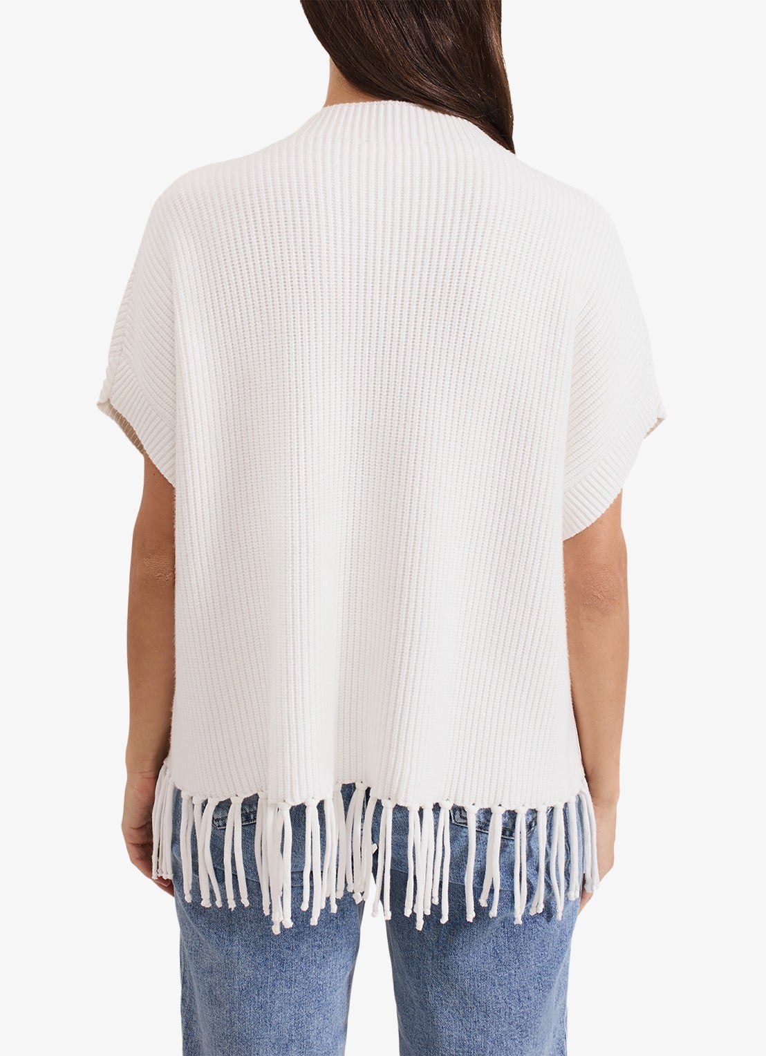 Phase Eight Myleene ribgebreide trui - detail 2 wit