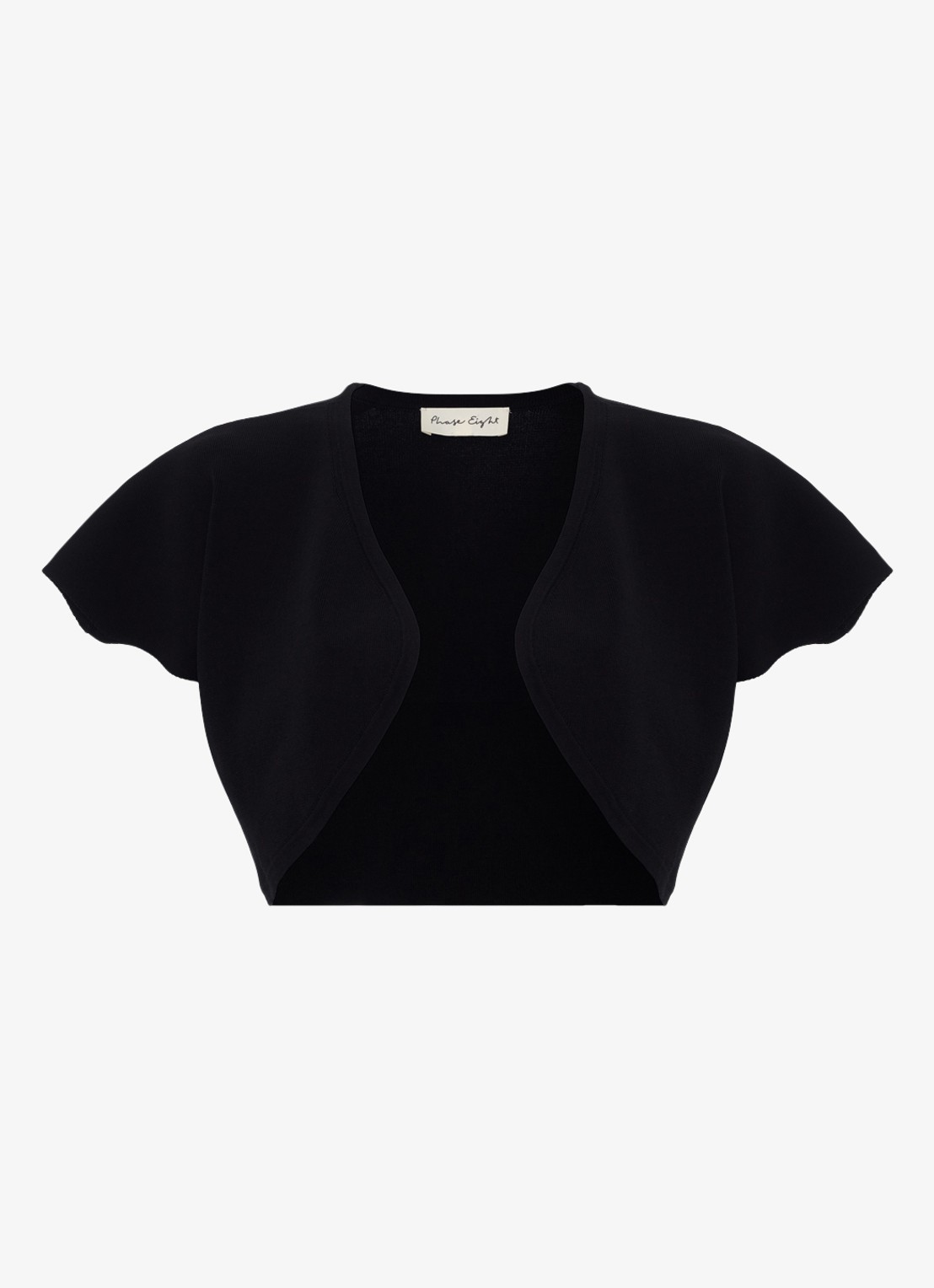Phase Eight Myra bolero met vlindermouw  - voorkant 6 zwart