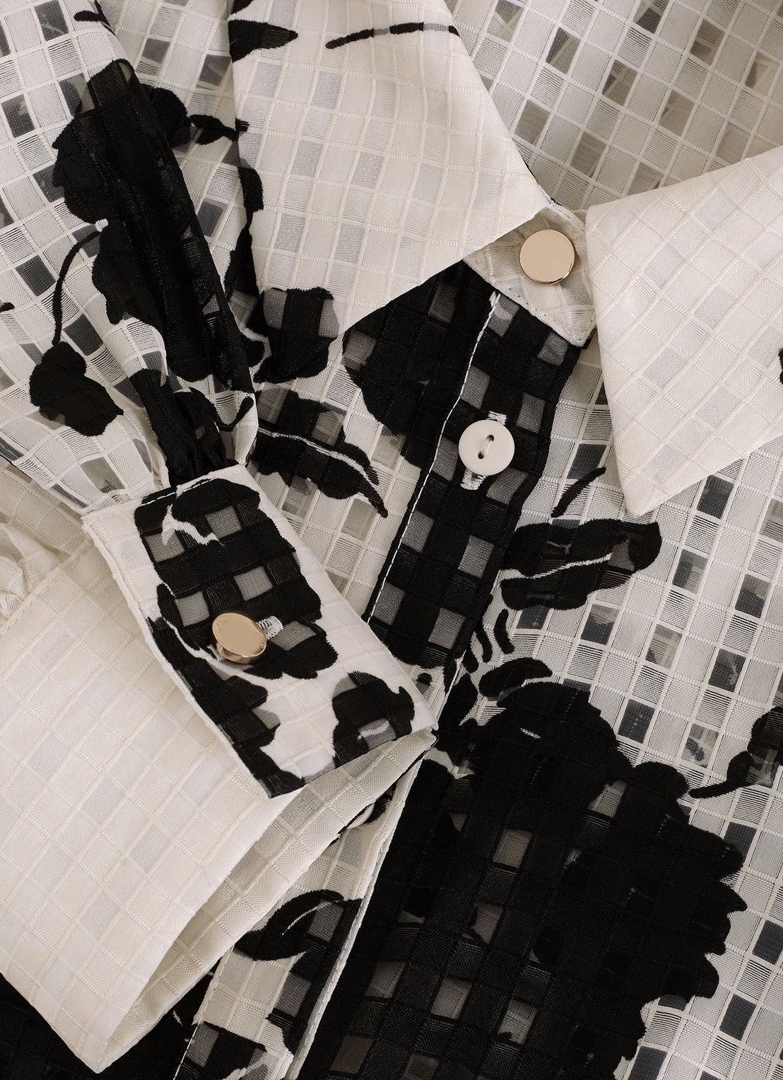 Phase Eight Natalie midi blousejurk met bloemenprint en strikceintuur - detail 8 ivoor