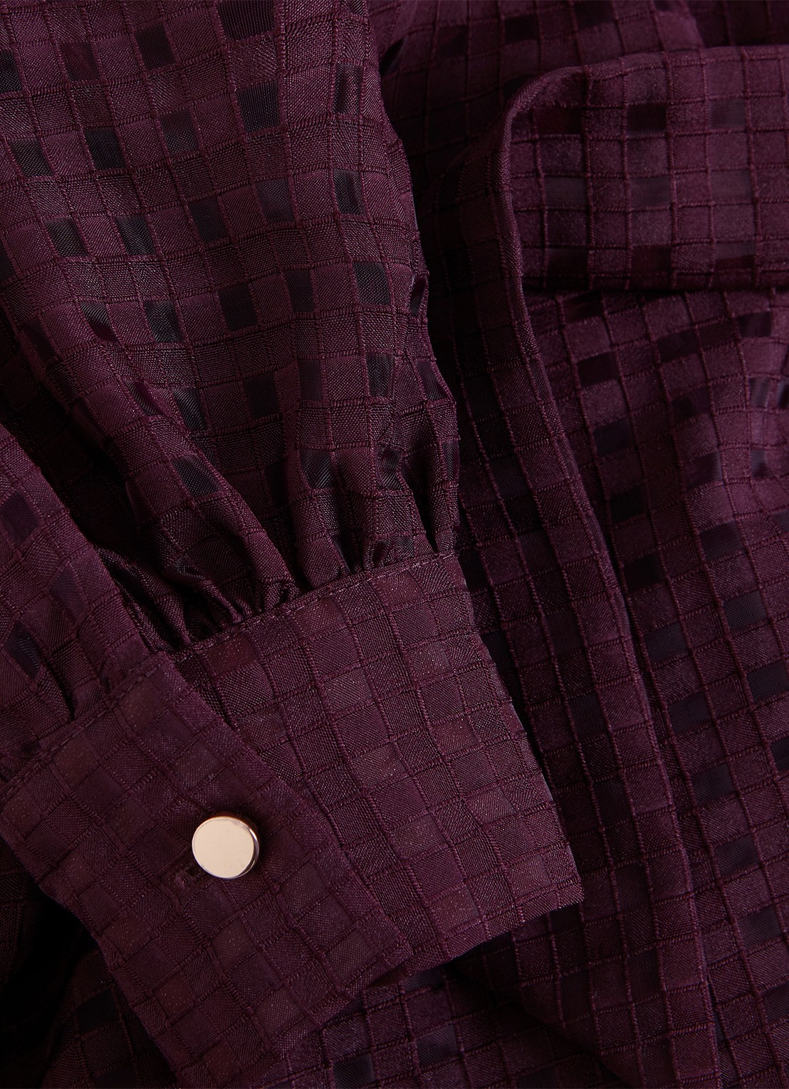 Phase Eight Natalie midi blousejurk met strikceintuur - detail 4 donkerpaars