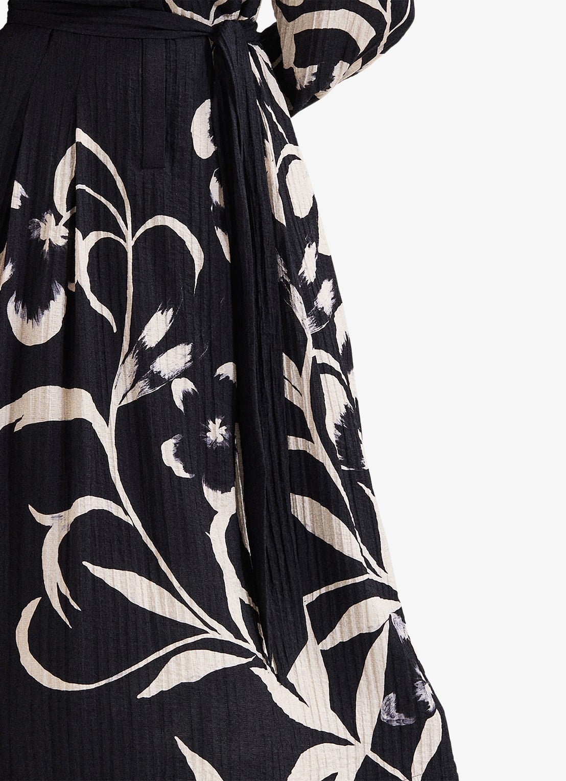 Phase Eight Natalie midi jurk met bloemenprint - detail 8 zwart
