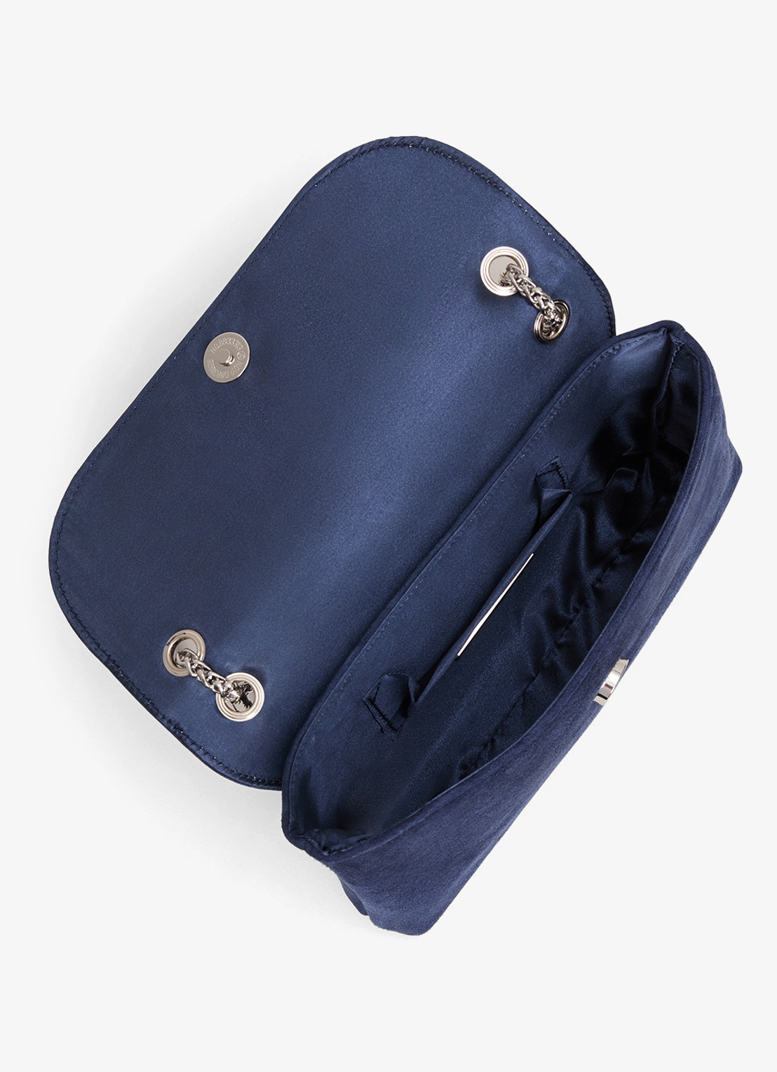 Phase Eight Navy clutch van suède - detail 4 donkerblauw