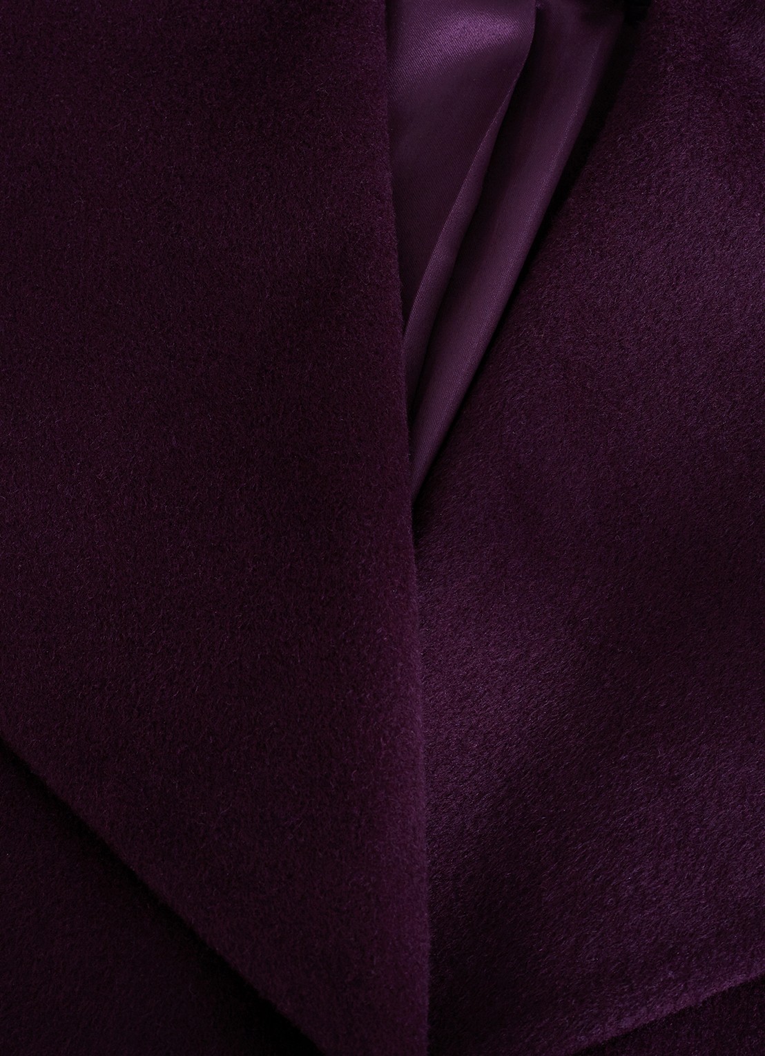 Phase Eight Nicci mantel in wolblend - detail 5 paars