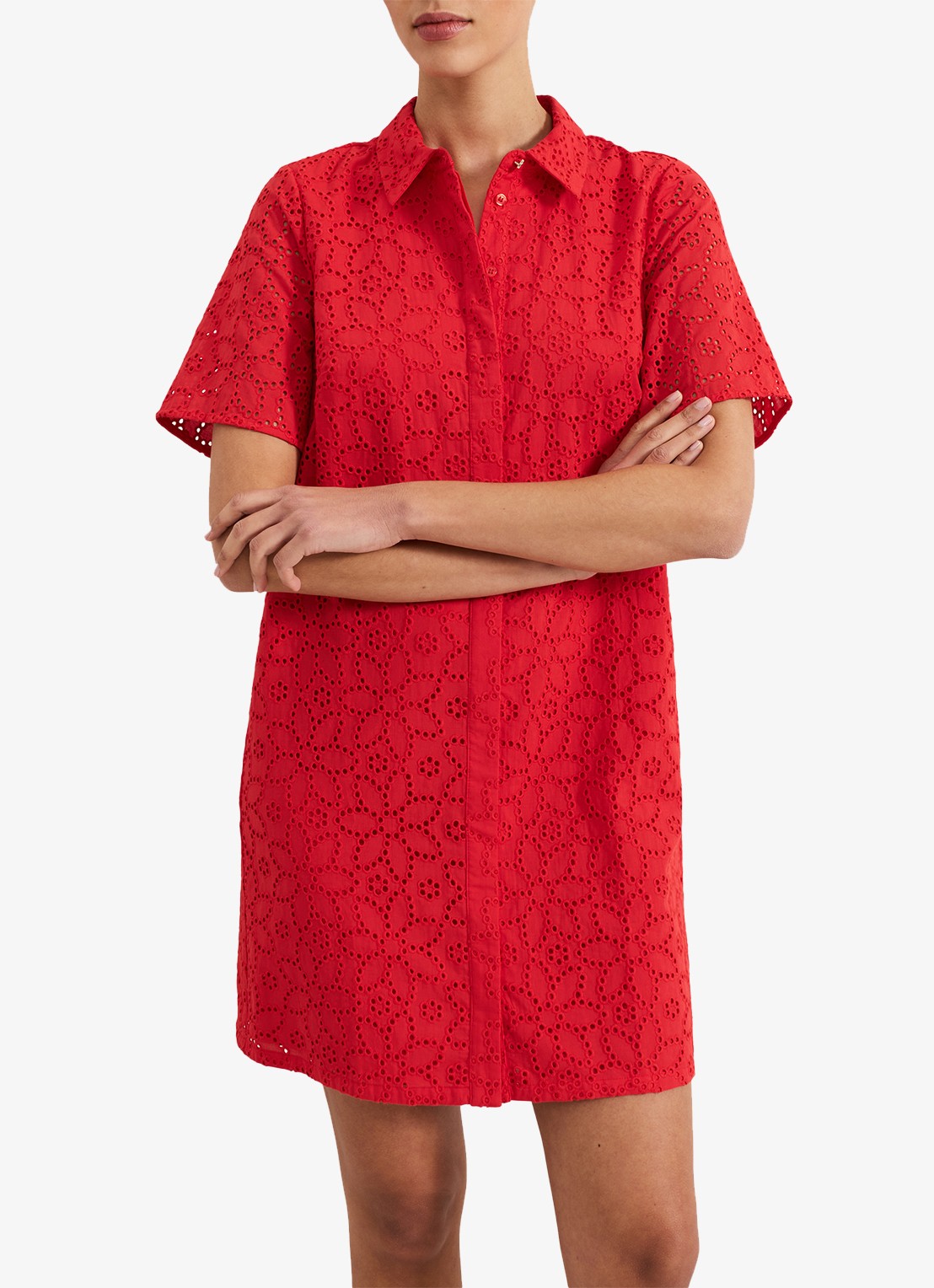 Phase Eight Nicky Shirt Dress - detail 3 rood