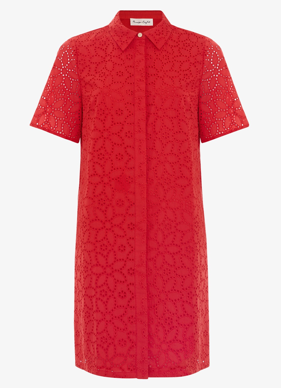 Phase Eight Nicky Shirt Dress - voorkant rood