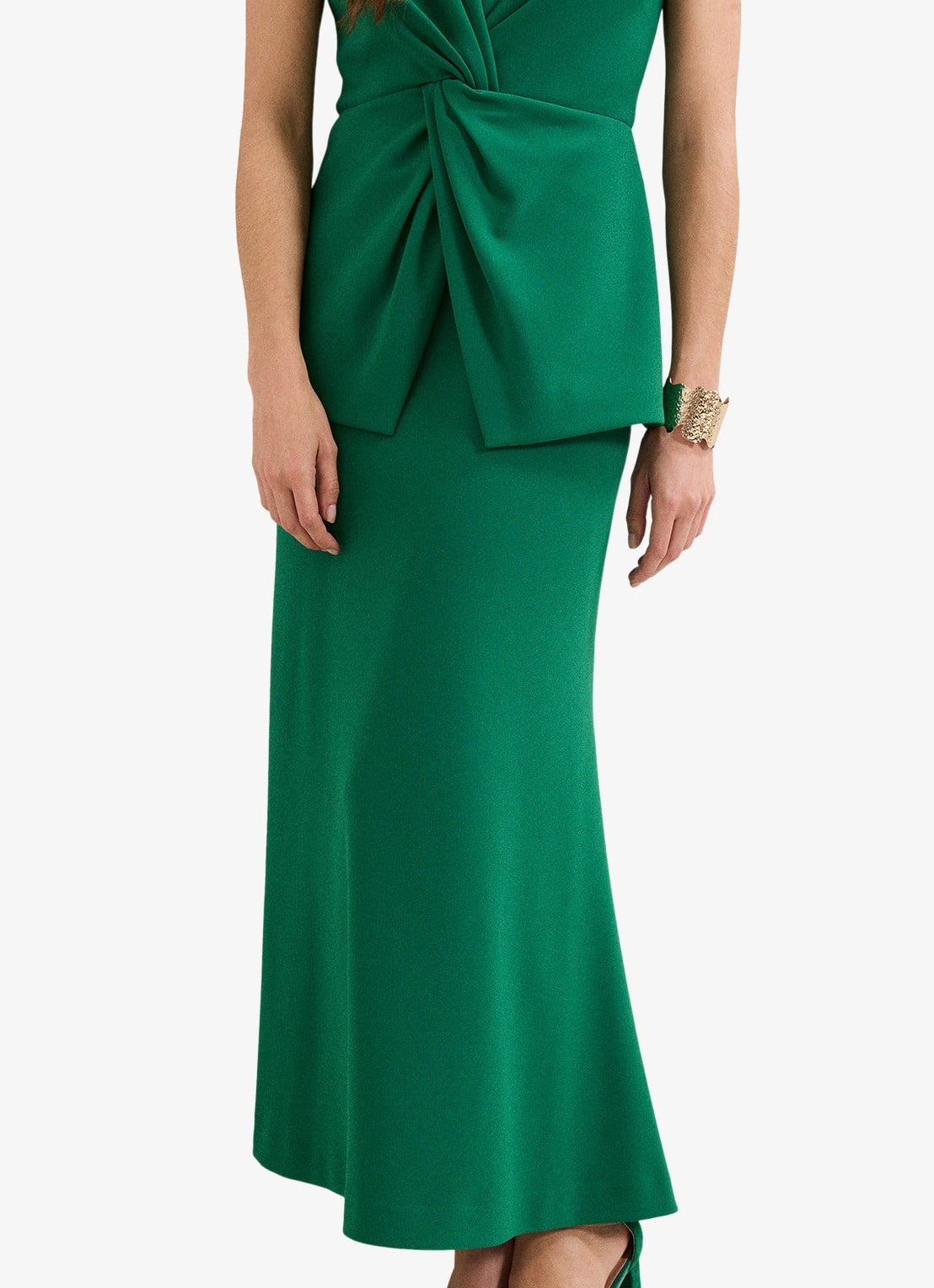 Phase Eight Nisha midi jurk met geknoopt detail - detail 6 zeegroen