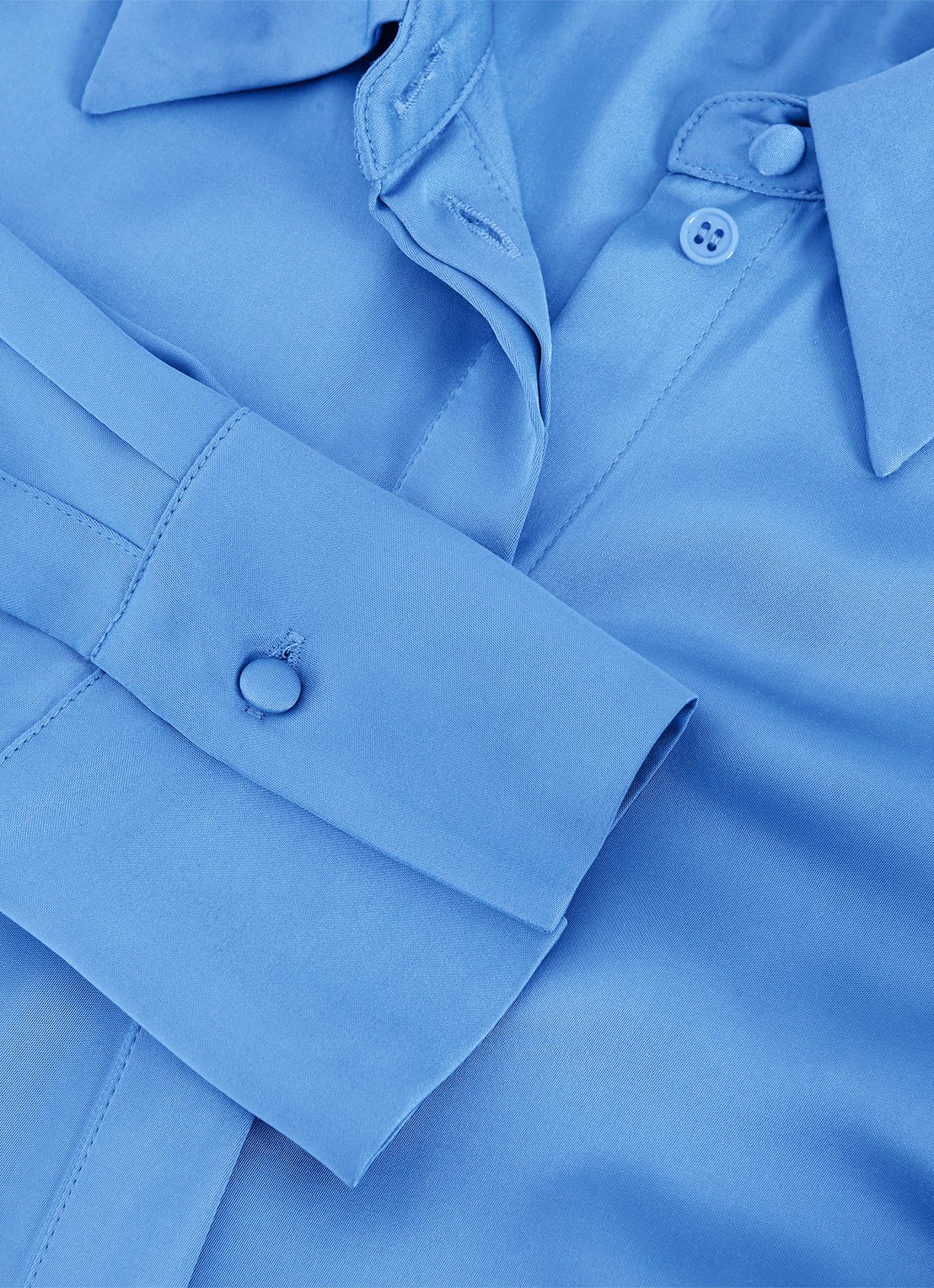 Phase Eight Novie blouse van satijn - detail 7 blauw