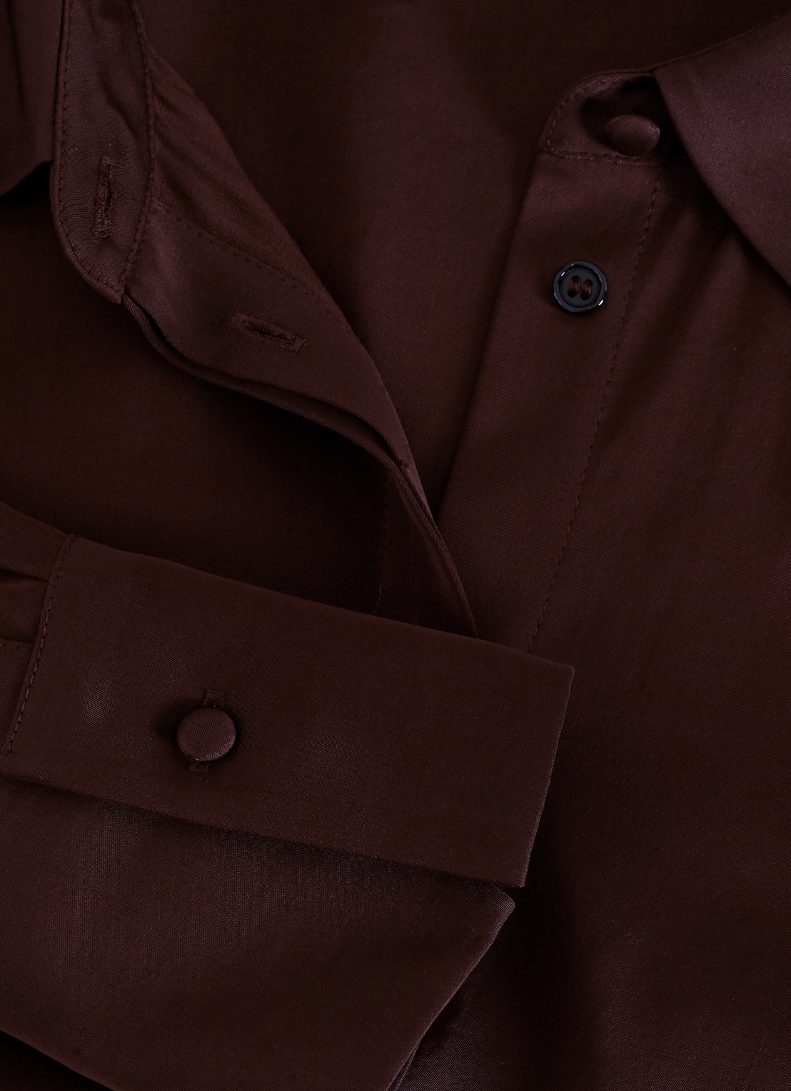 Phase Eight Novie Satin Shirt - detail 5 bruin