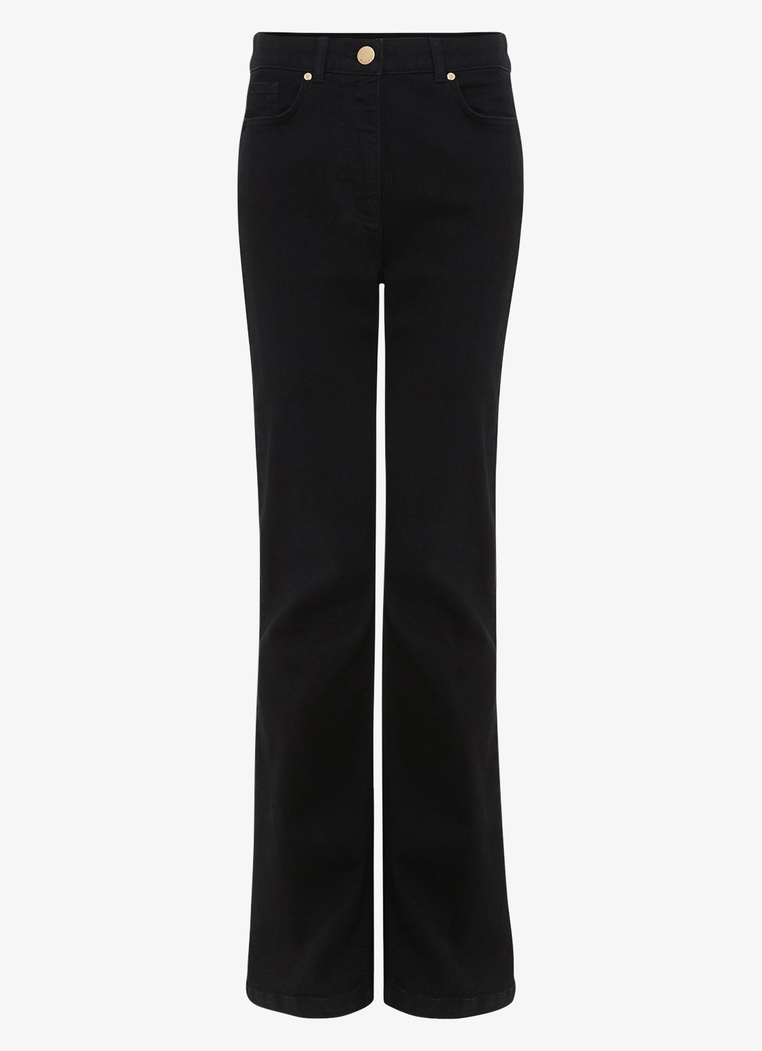 Phase Eight Olivia high waist bootcut Jeans met steekzakken - voorkant zwart