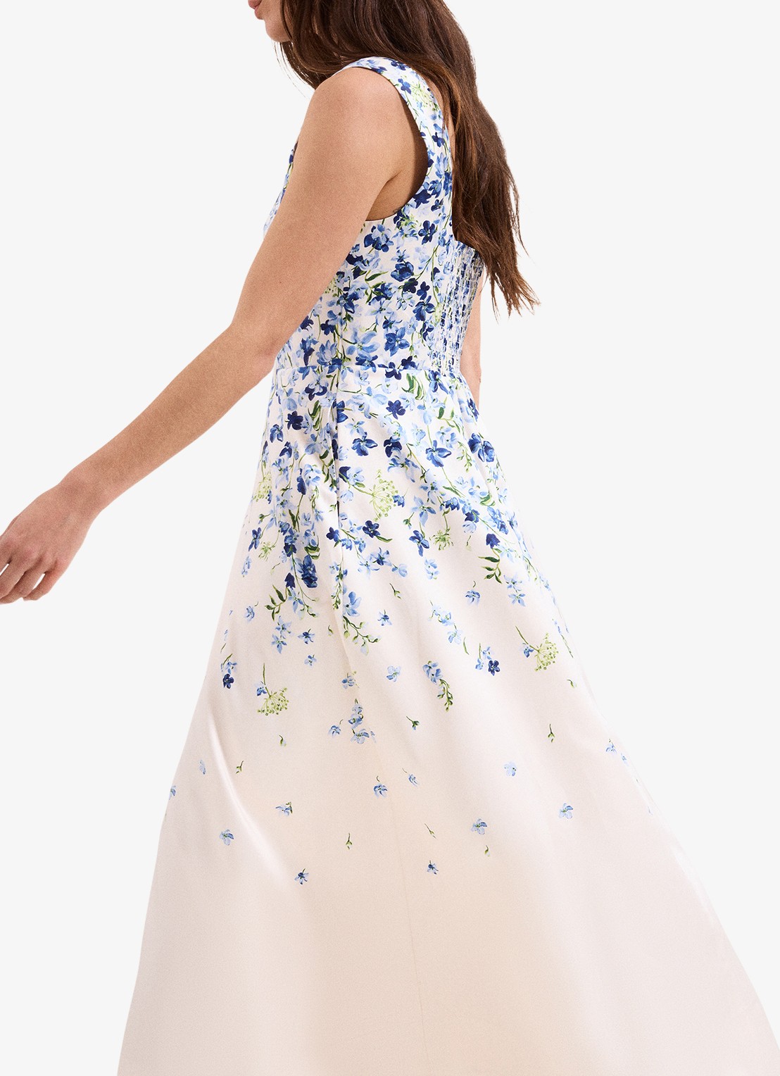 Phase Eight Orla midi jurk met bloemenprint - detail 5 blauw