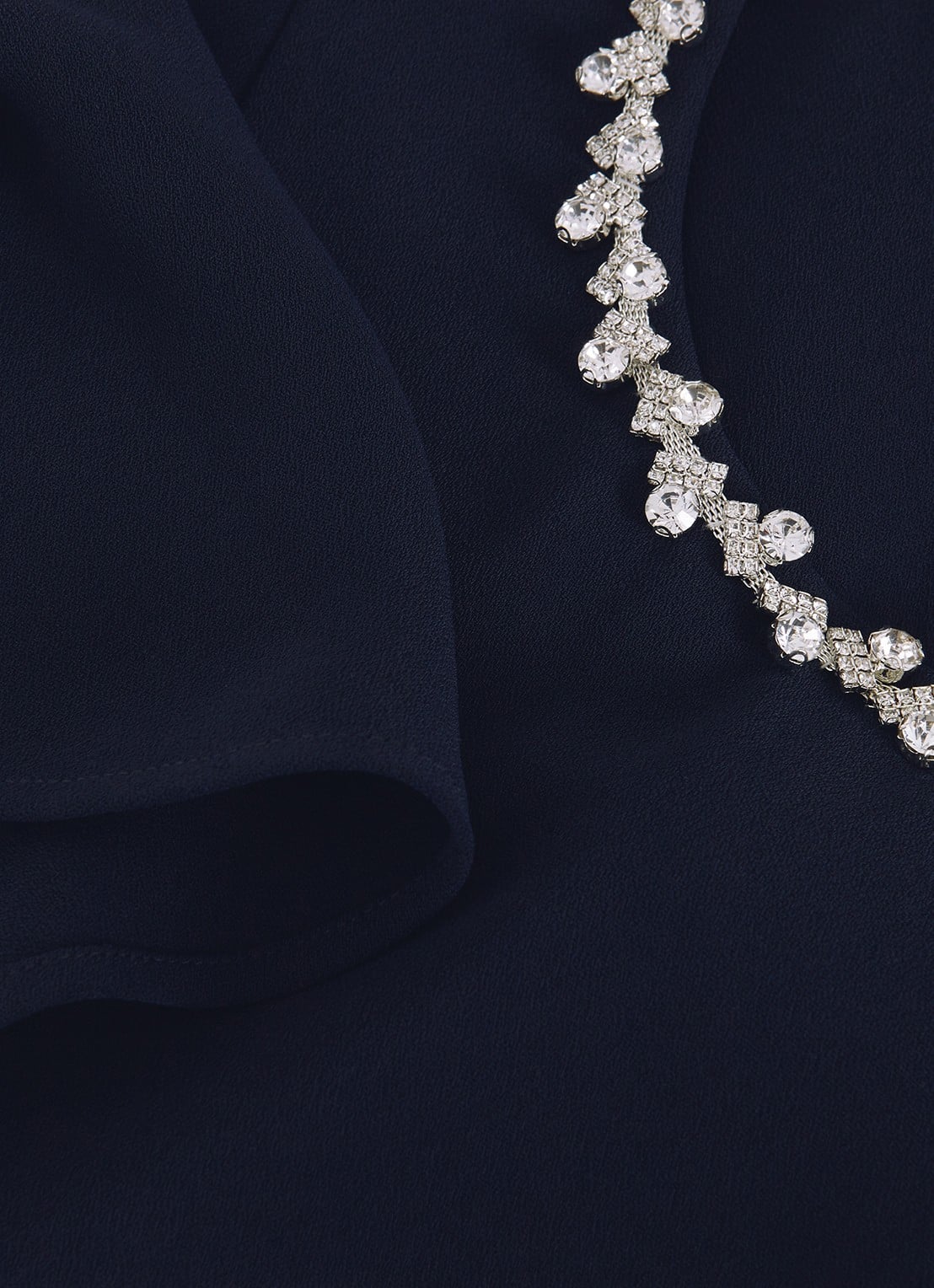 Phase Eight Orwen jumpsuit met strikceintuur - detail 6 blauw
