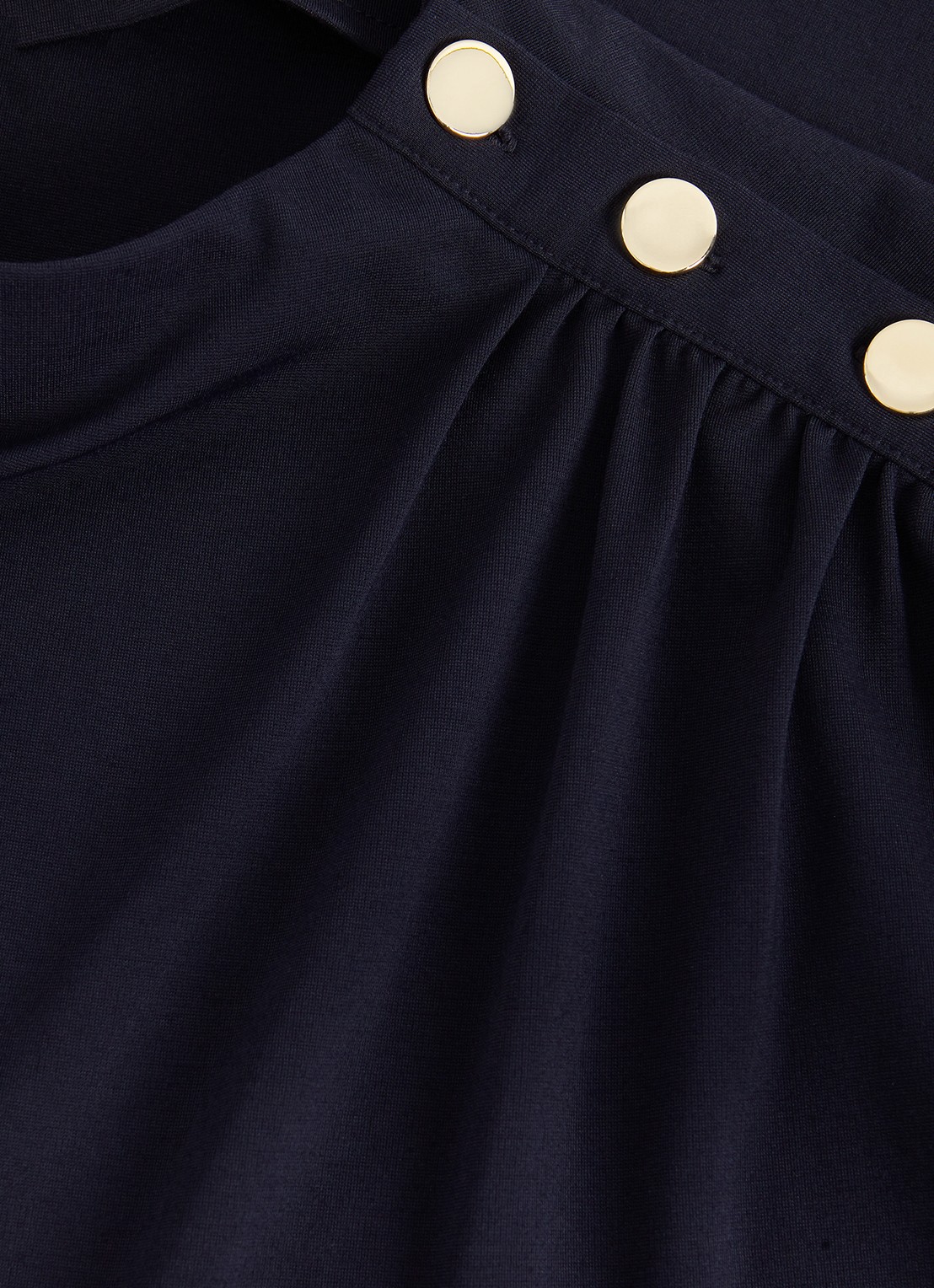 Phase Eight Paige top met gedrapeerd detail - detail 5 donkerblauw