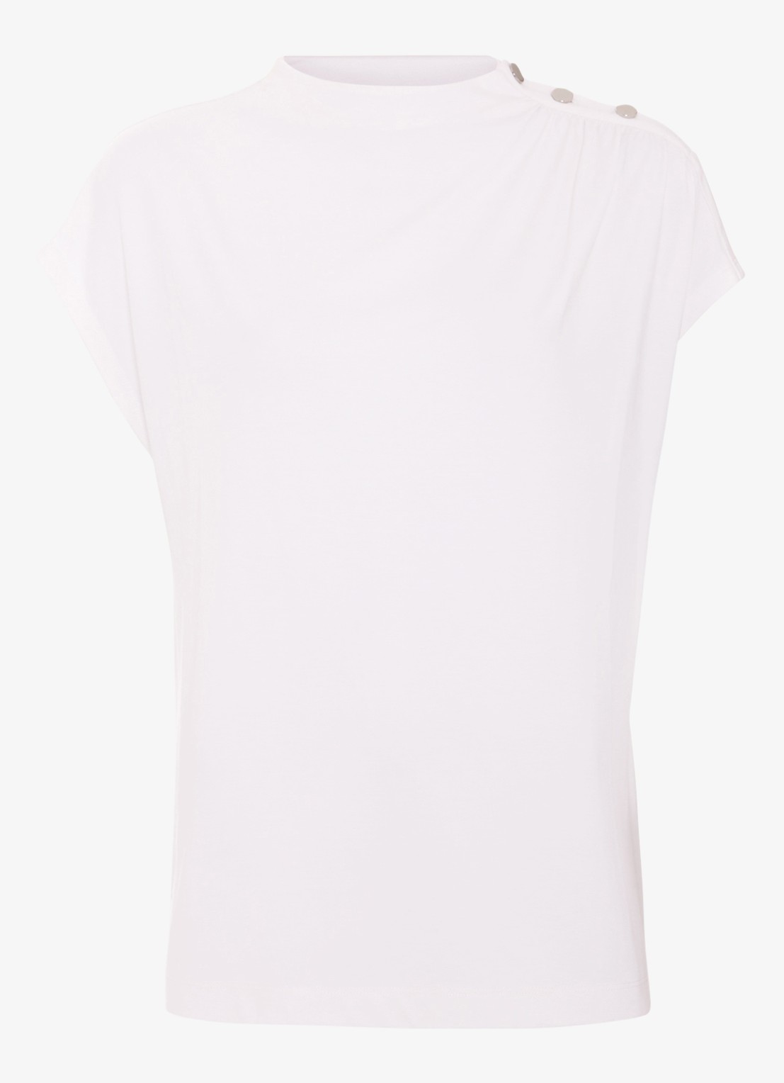 Phase Eight Paige top met gedrapeerd detail - voorkant 4 gebroken wit