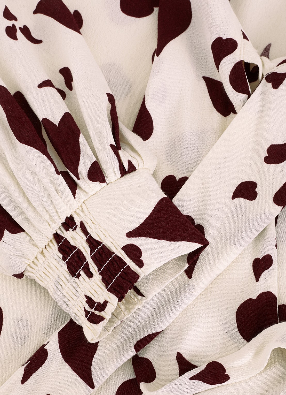 Phase Eight Paloma blouse met sjaalkraag en pofmouwen - detail 5 wit