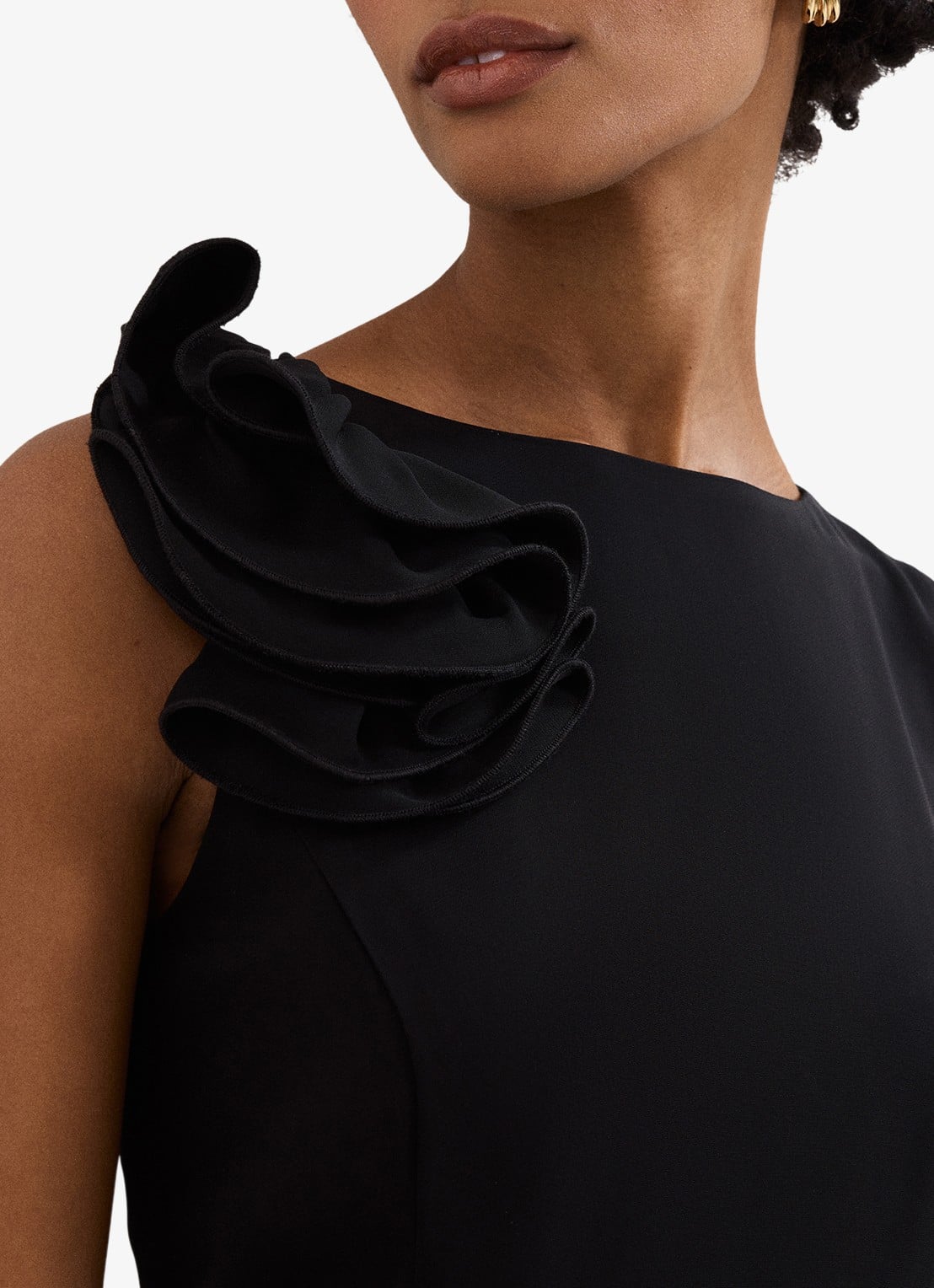 Phase Eight Perla midi jurk met steekzakken - detail 5 zwart