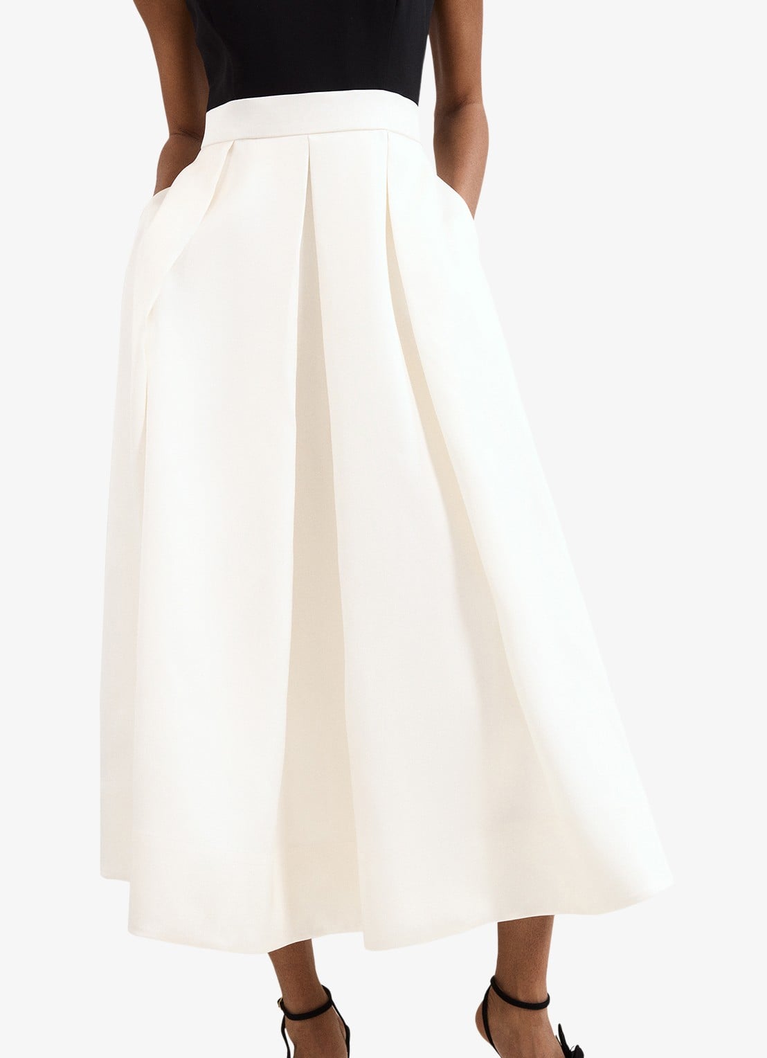 Phase Eight Perla midi jurk met steekzakken - detail 6 zwart