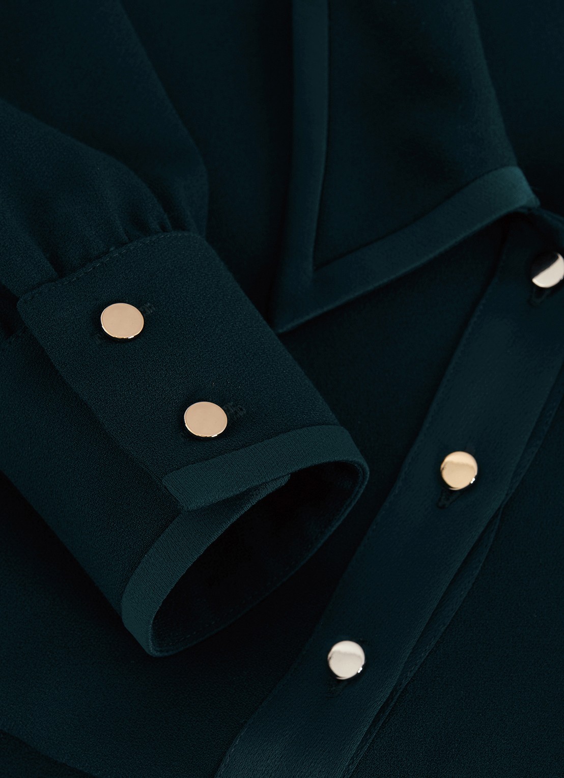 Phase Eight Petite Gina mini jurk met polokraag - detail 8 donkergroen
