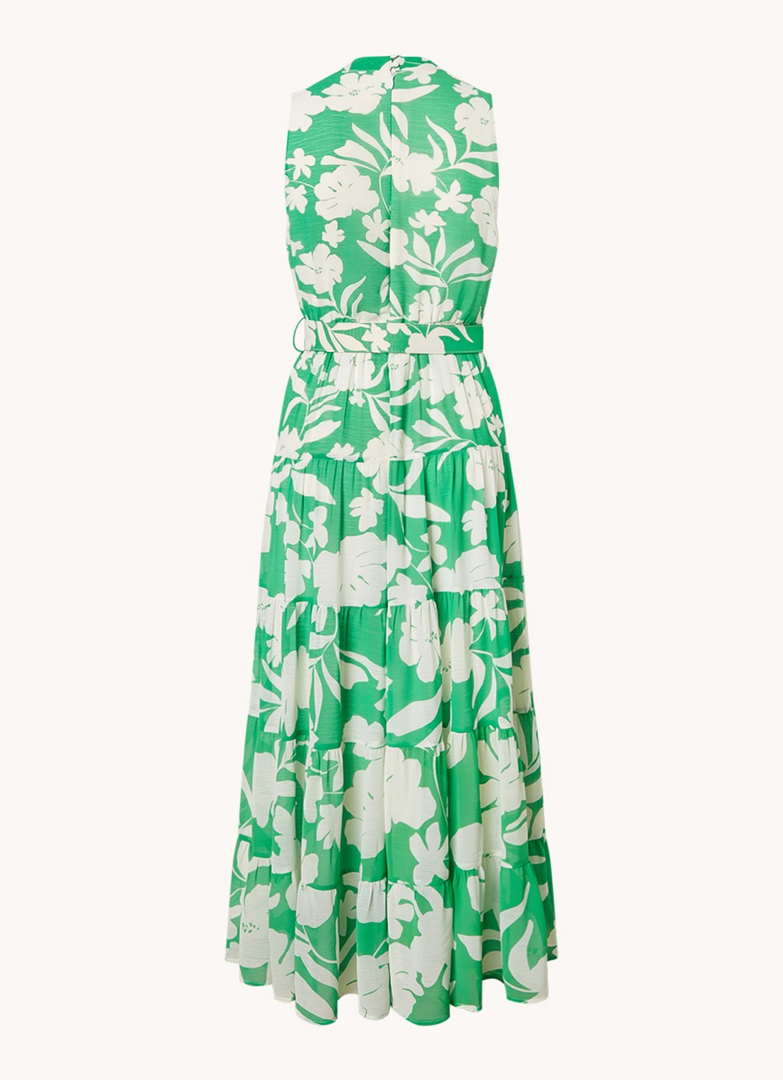 Phase Eight Petite Kara maxi jurk met bloemenprint en ceintuur - achterkant groen