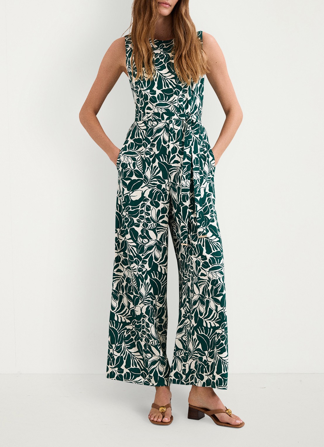 Phase Eight Petite Marta Jumpsuit - voorkant 2 groen