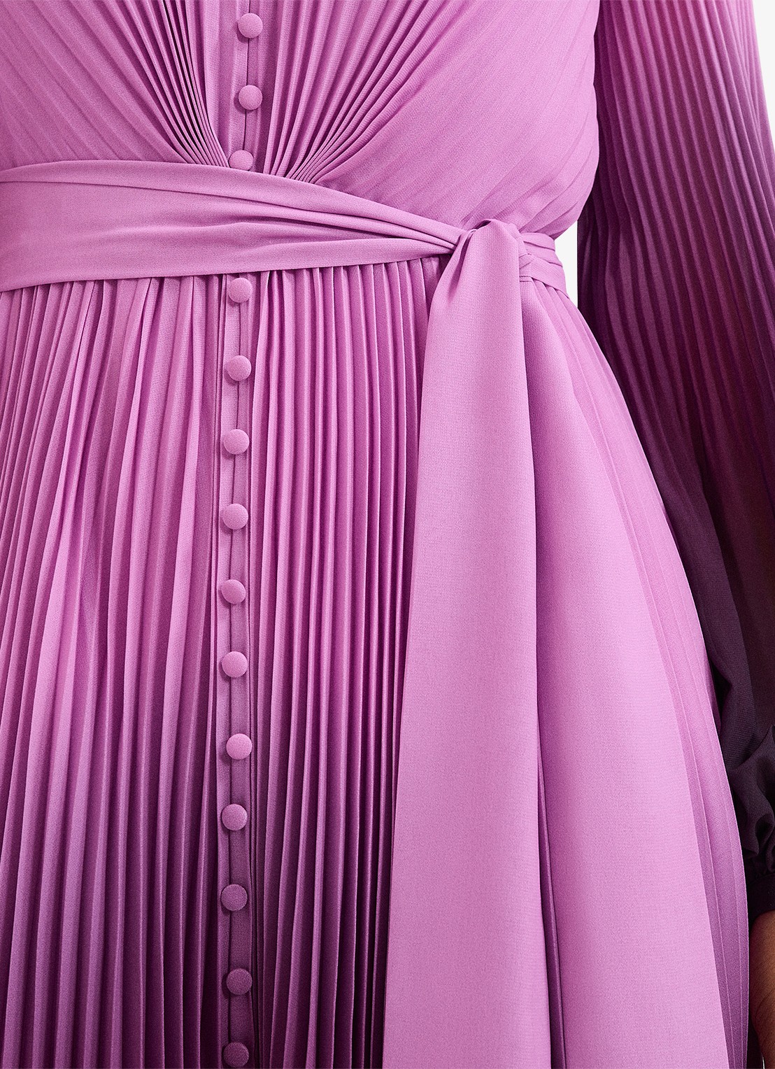 Phase Eight Petite Mira midi jurk met ballonmouwen - detail 7 paars