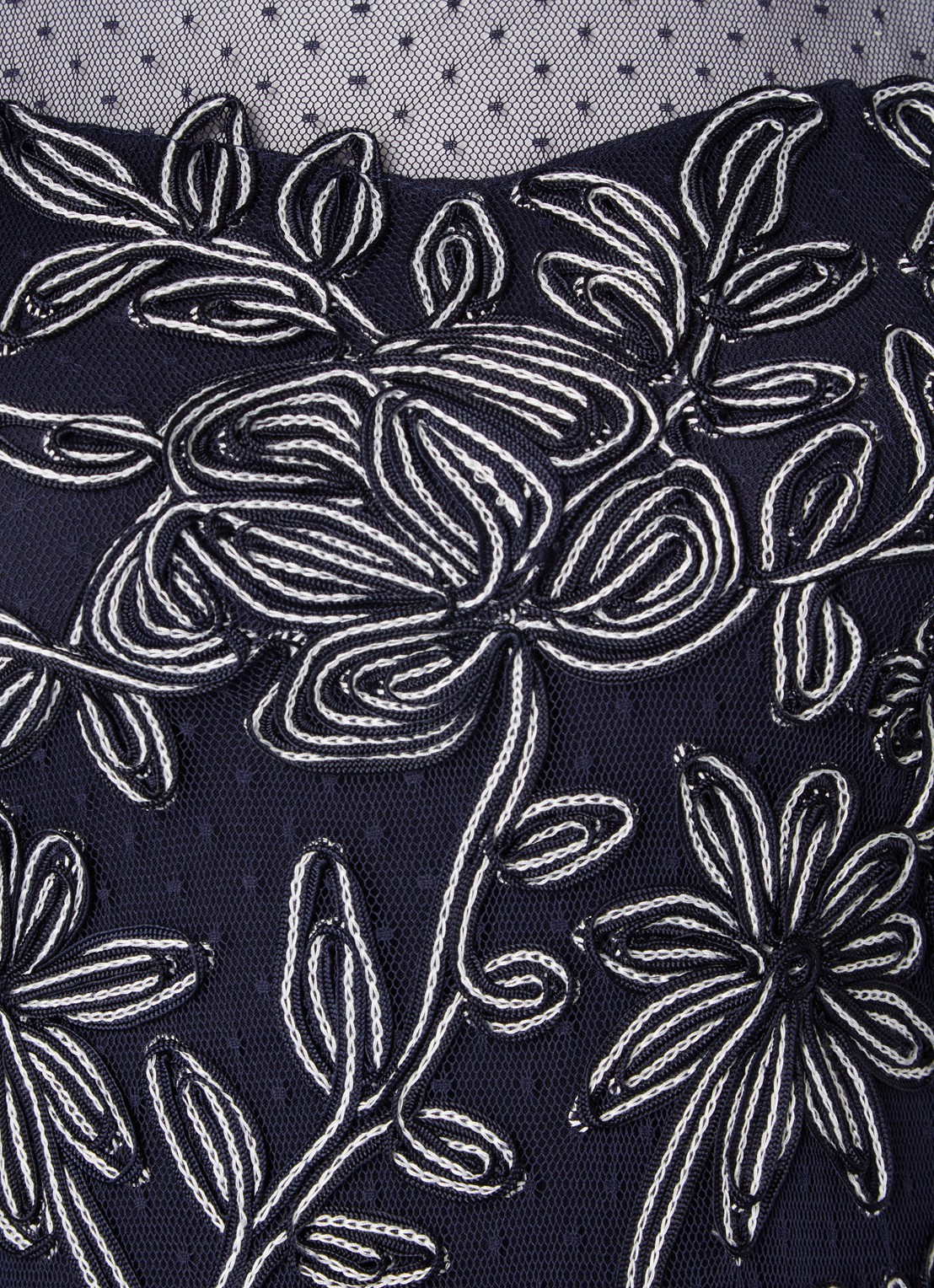 Phase Eight Petite Zila mini jurk met tapework  - detail 3 donkerblauw