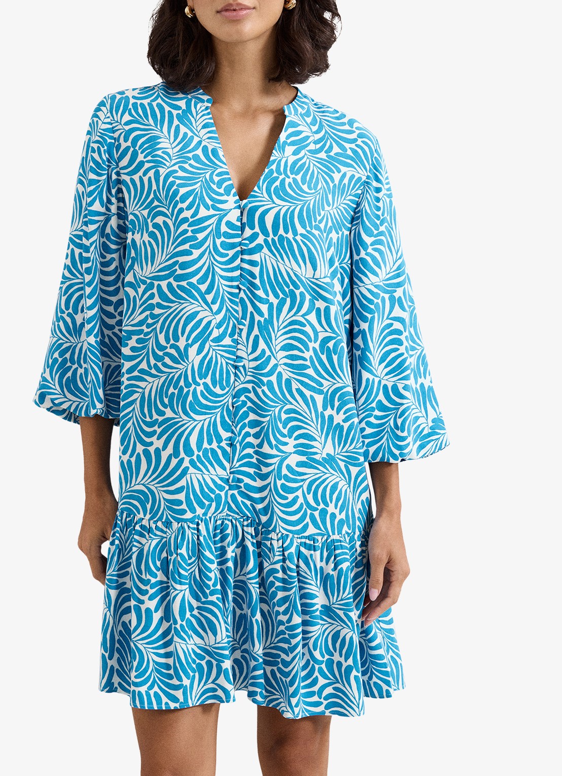 Phase Eight Phoebe mini tuniekjurk met print - detail 2 blauw
