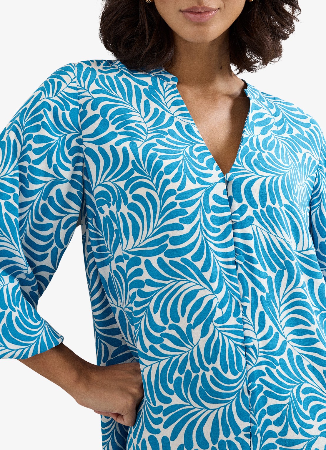Phase Eight Phoebe mini tuniekjurk met print - detail 3 blauw