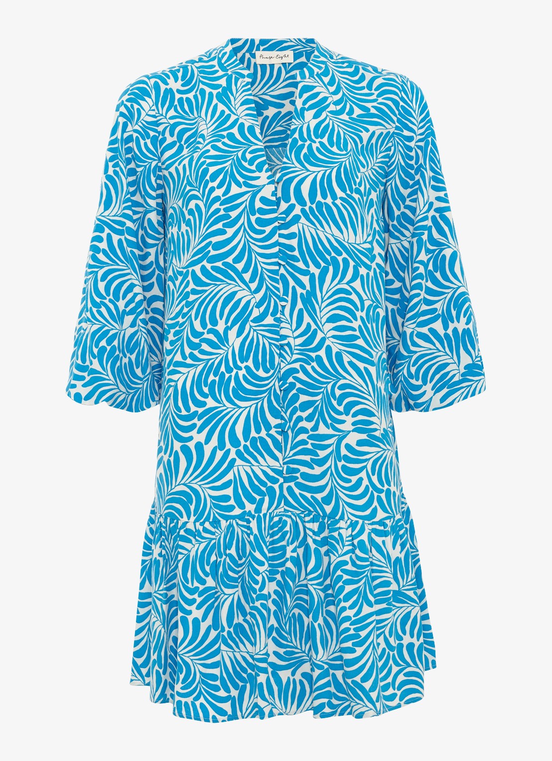 Phase Eight Phoebe mini tuniekjurk met print - voorkant 6 blauw