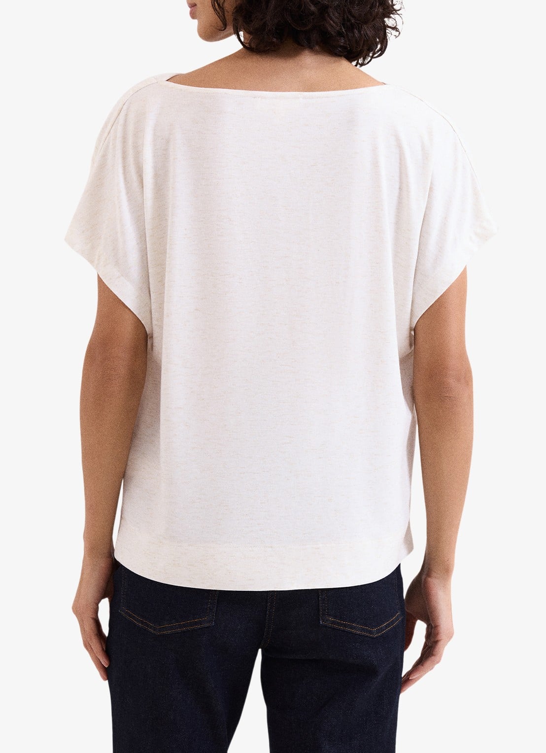 Phase Eight Priya top met watervalkraag - achterkant 7 creme