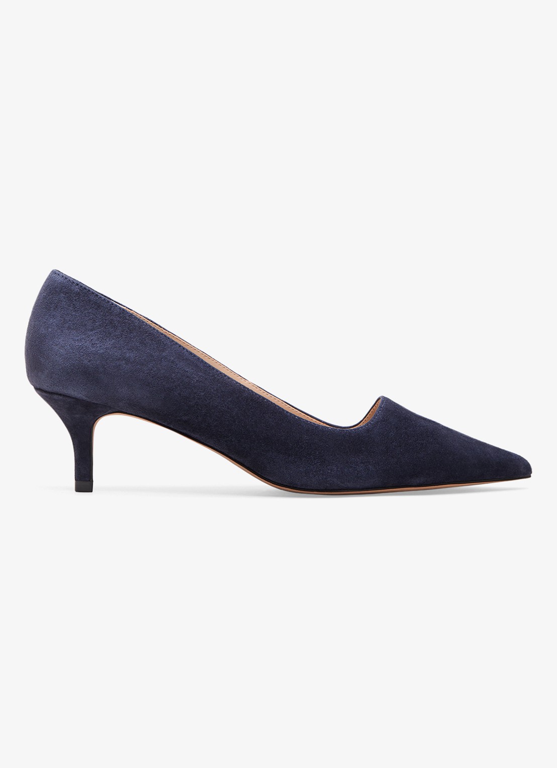 Phase Eight Pump van geitensuède - voorkant donkerblauw