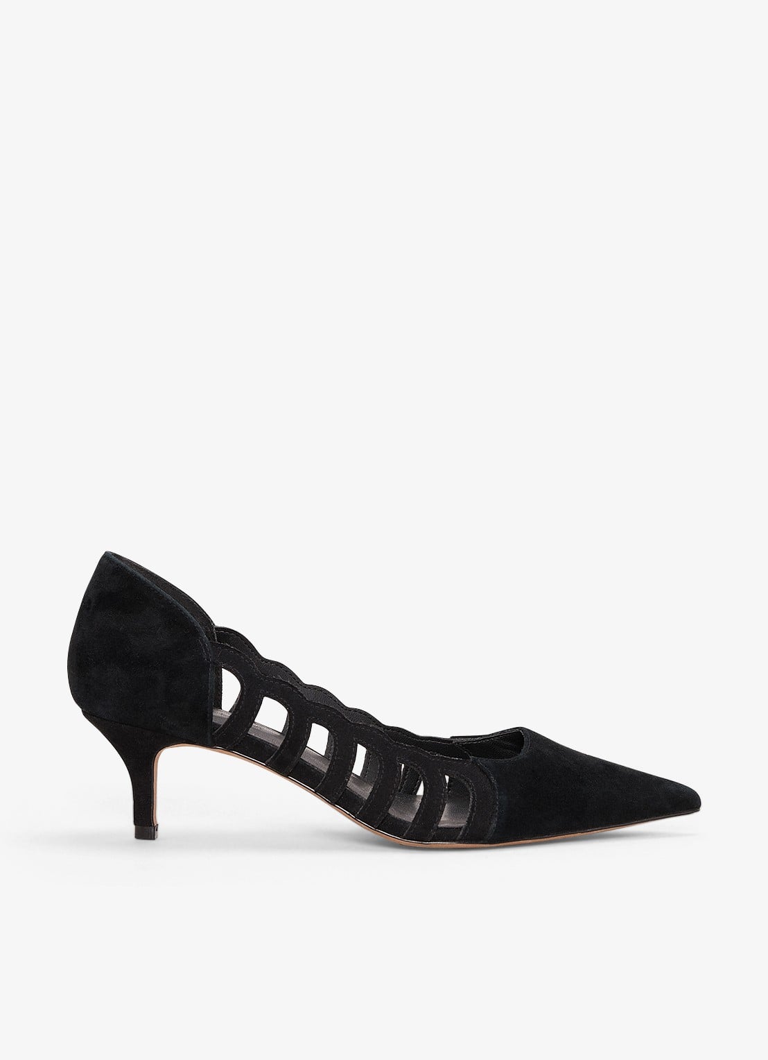 Phase Eight Pump van suède - voorkant 6 zwart