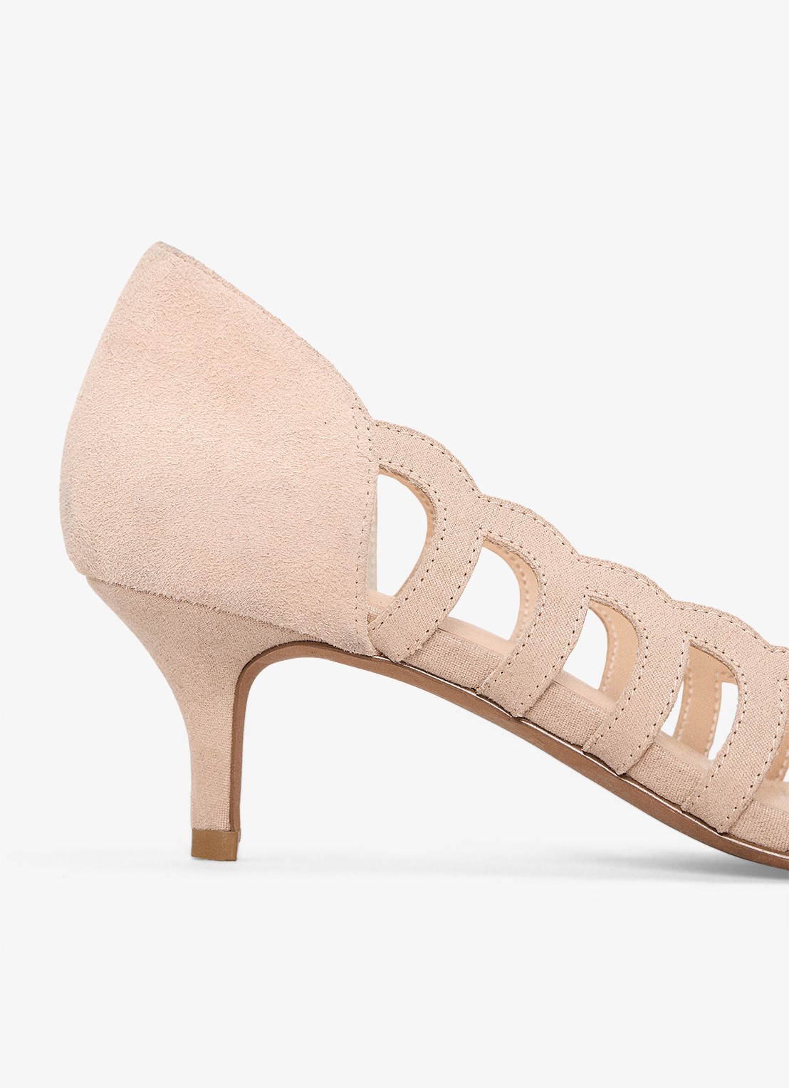 Phase Eight Pump van suéde - detail 4 beige