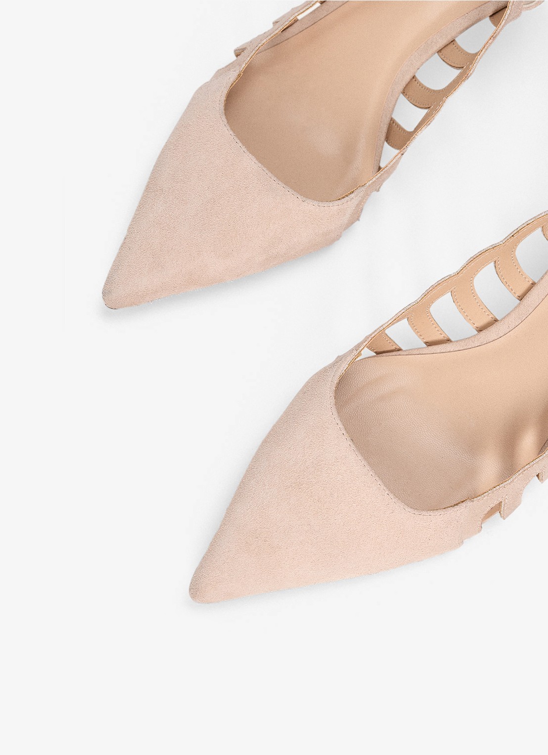 Phase Eight Pump van suéde - detail 5 beige