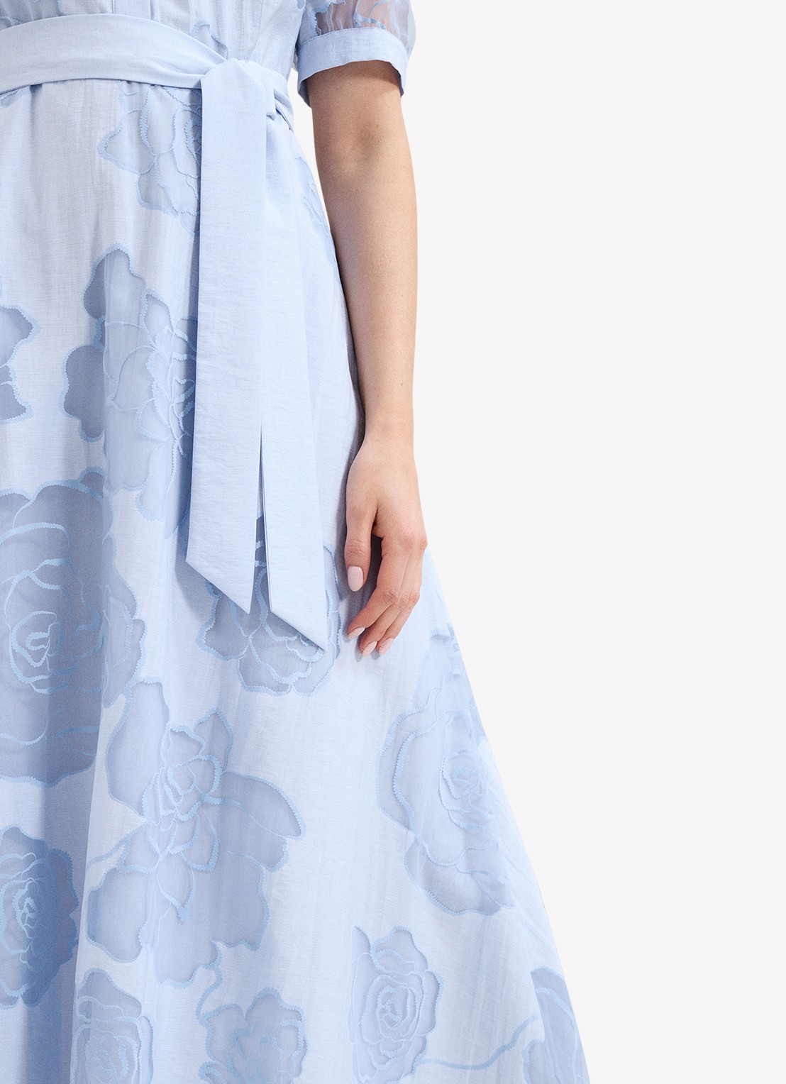 Phase Eight Queenie midi tuniekjurk met strikceintuur - detail 5 blue