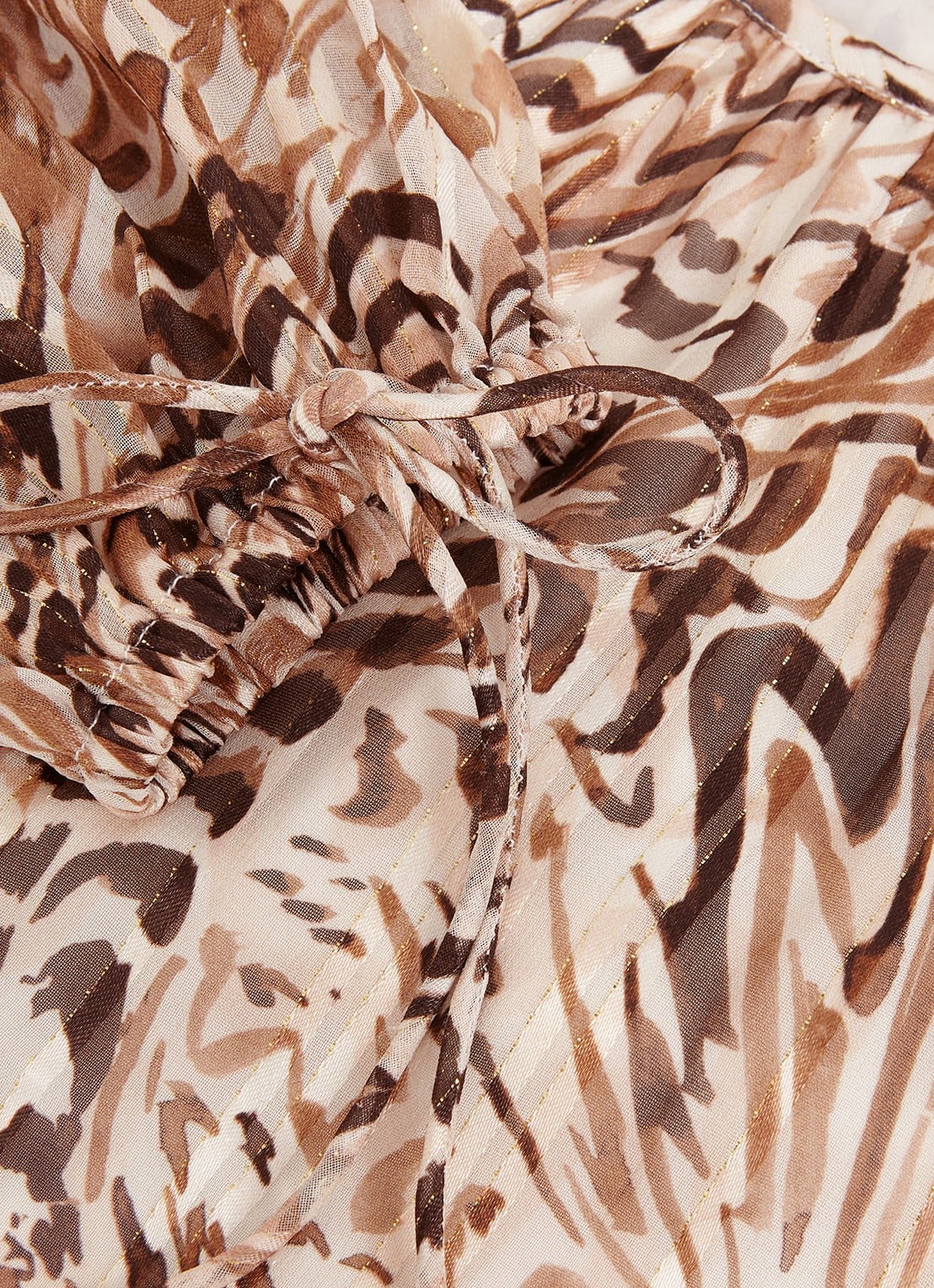 Phase Eight Rafaella blouse met grafische print - detail 6 lichtbruin