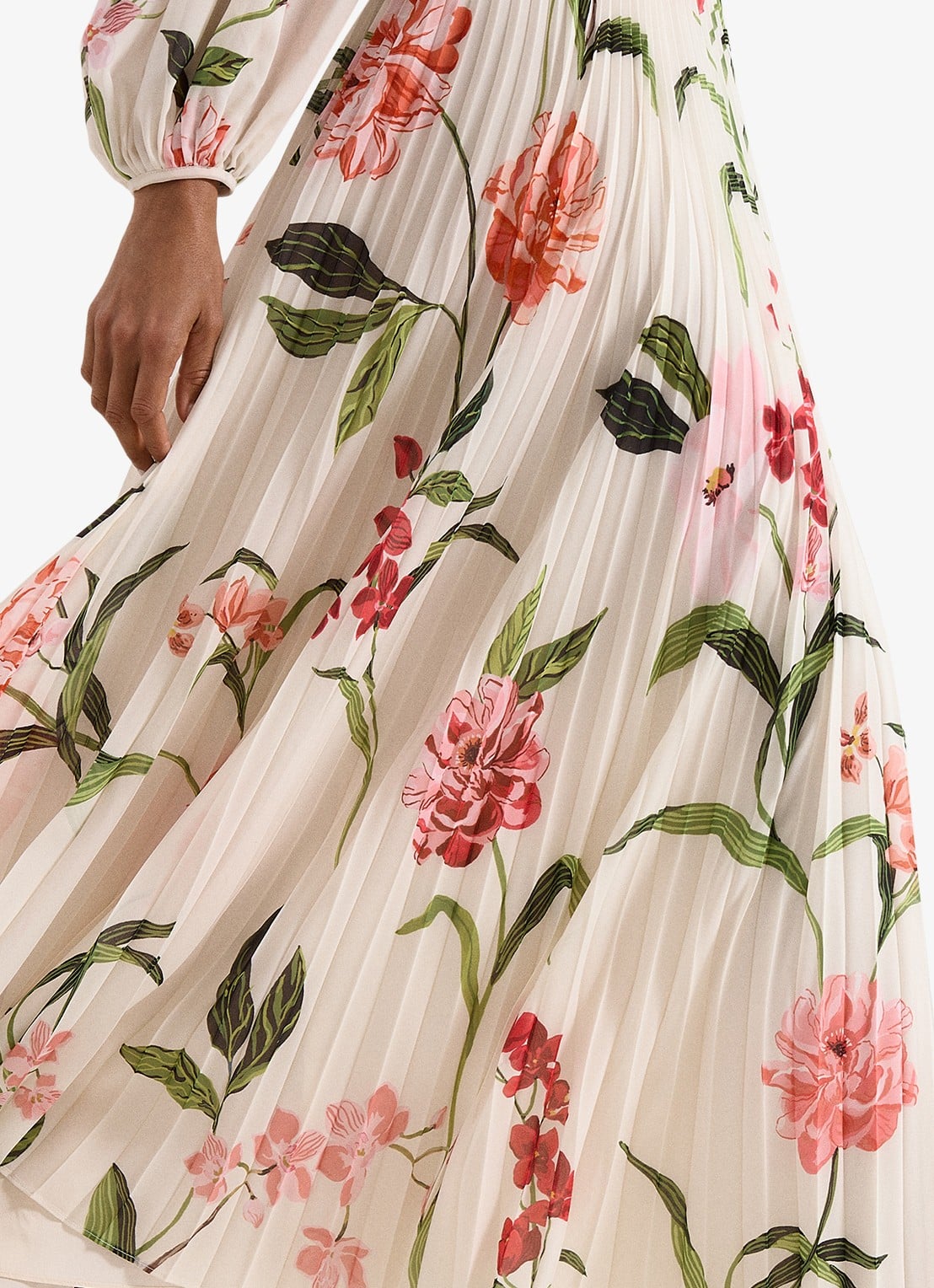 Phase Eight Reanna maxi jurk met bloemenprint - detail 6 ivoor