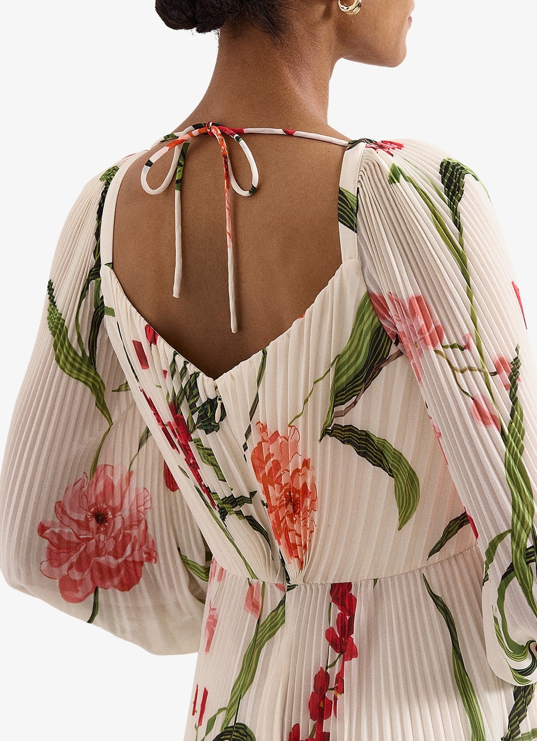 Phase Eight Reanna maxi jurk met bloemenprint - detail 8 ivoor