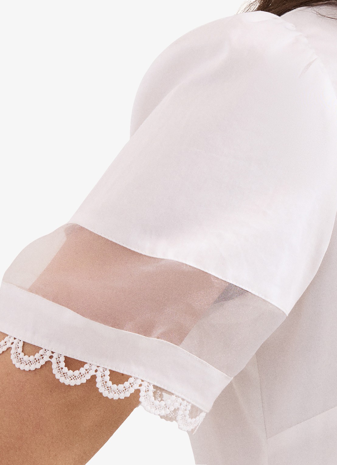 Phase Eight Rebecca tuniek met mesh - detail 3 wit