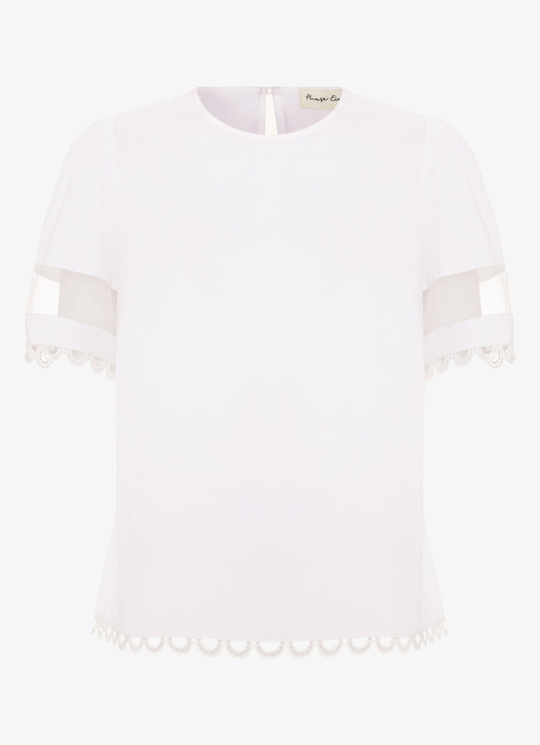 Phase Eight Rebecca tuniek met mesh - voorkant 6 wit