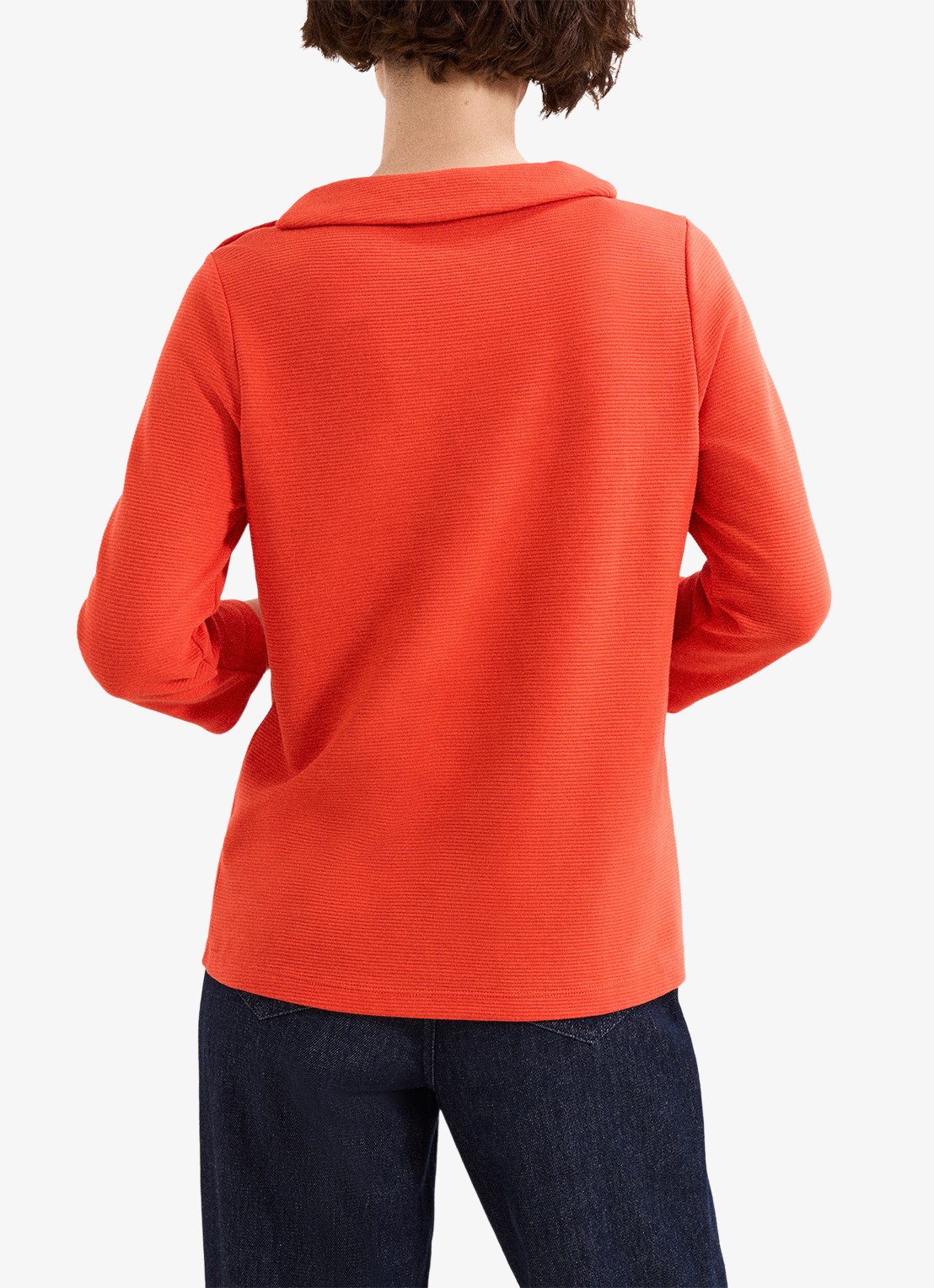 Phase Eight Remy top met knoopdetail en structuur - achterkant 3 rood