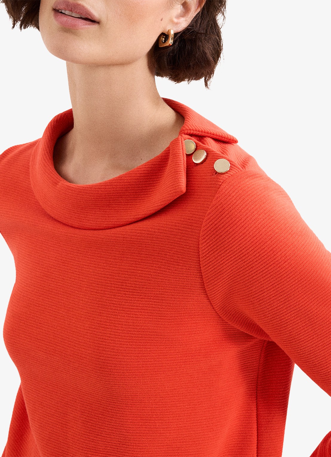 Phase Eight Remy top met knoopdetail en structuur - detail 6 rood