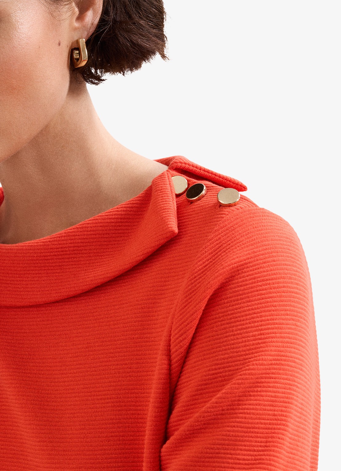 Phase Eight Remy top met knoopdetail en structuur - detail 7 rood