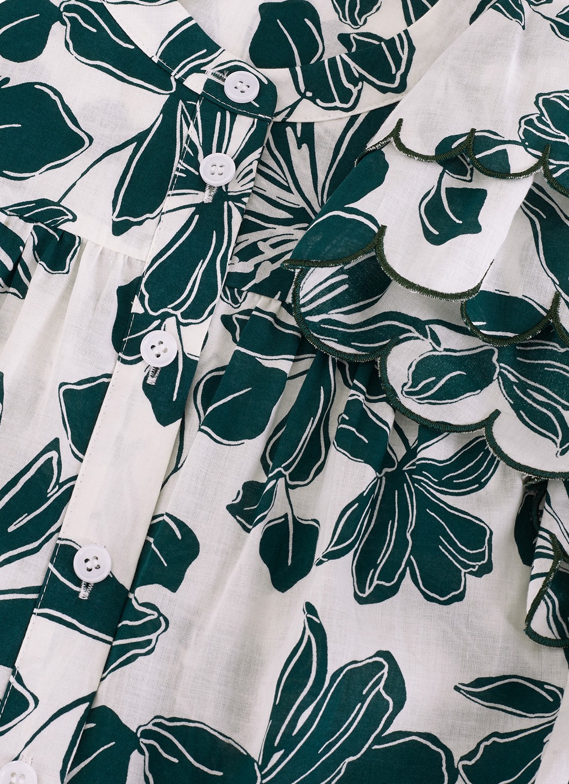Phase Eight Rena blouse met bloemenprint - detail 7 donkergroen