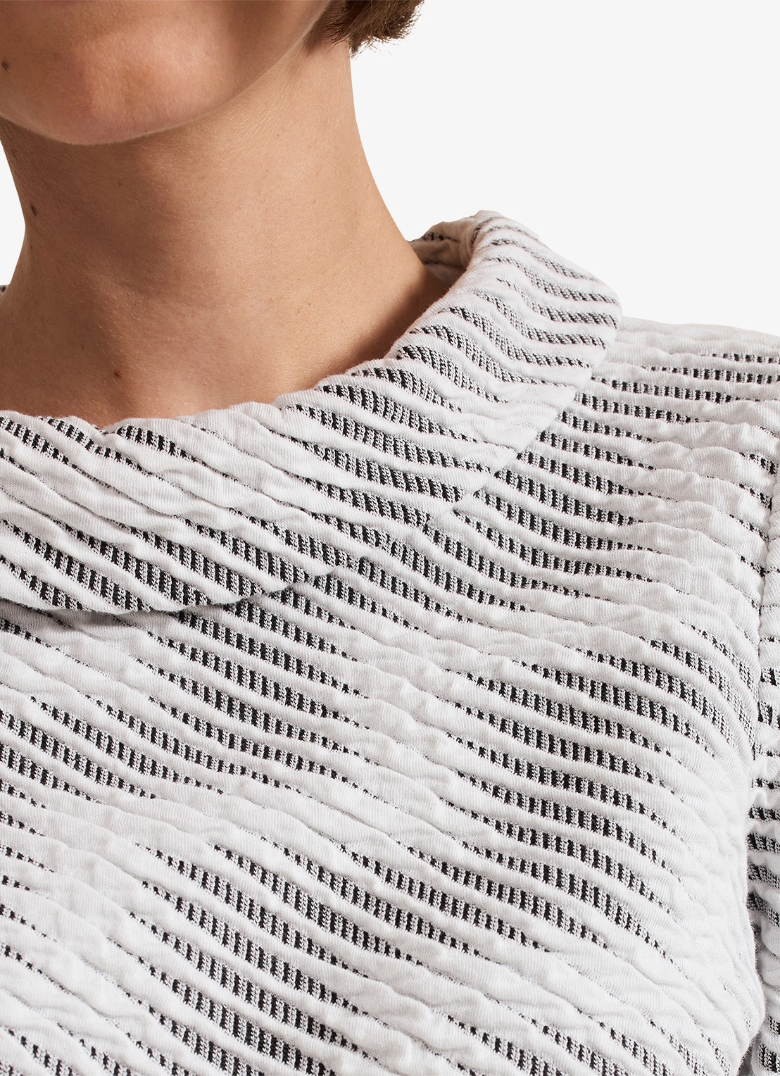 Phase Eight Rena top met pied-de-poule dessin en structuur  - detail 5 ivoor